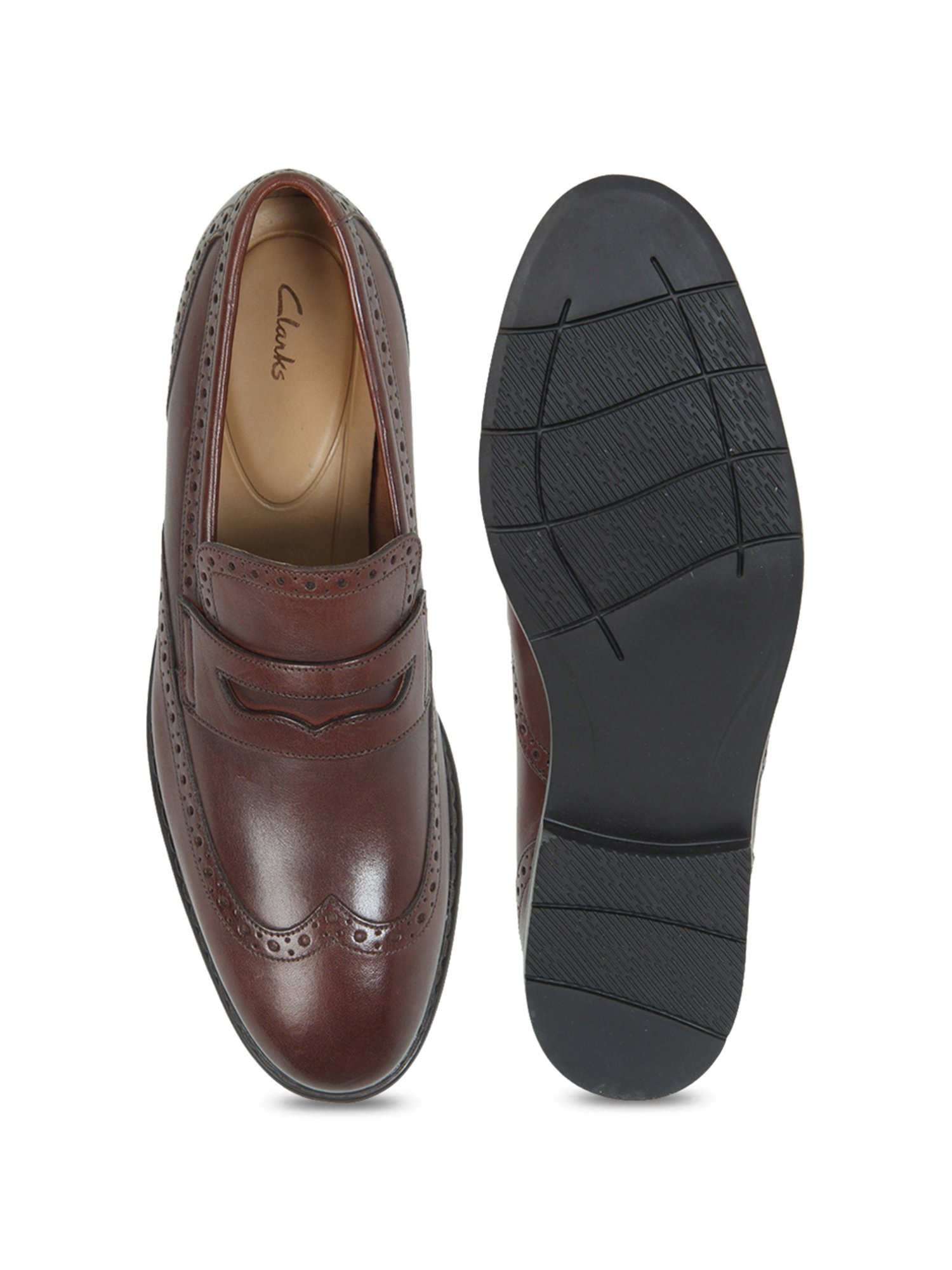 靴 Clarks Banbury Lace British Tan Leather Buy Clarks Men British Tan Lea Leather Formal Shoes-9 UK (43