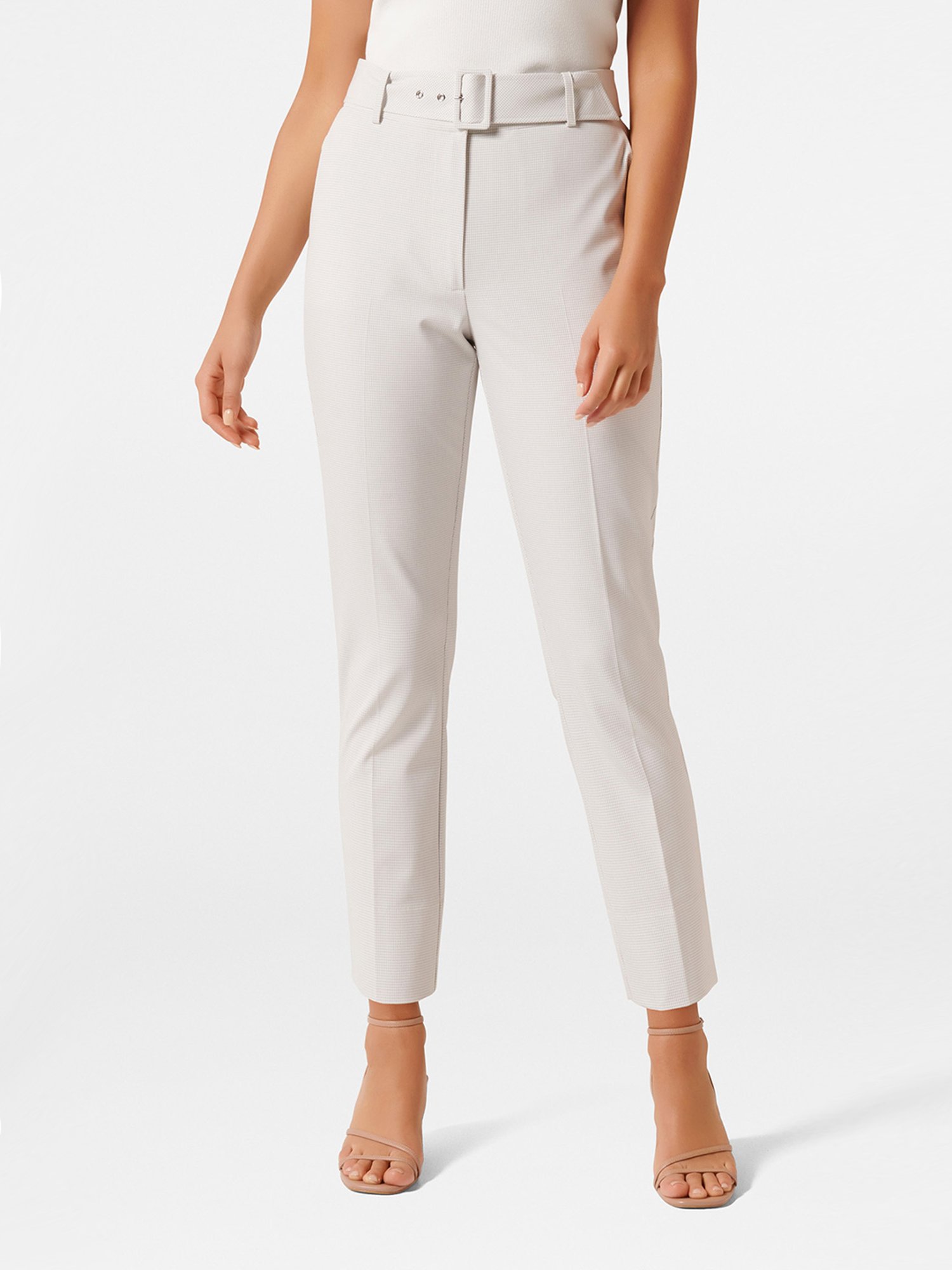 Buy Forever New Solid Regular Fit Blended Women's Formal Wear Pant - Lilac  at Redfynd