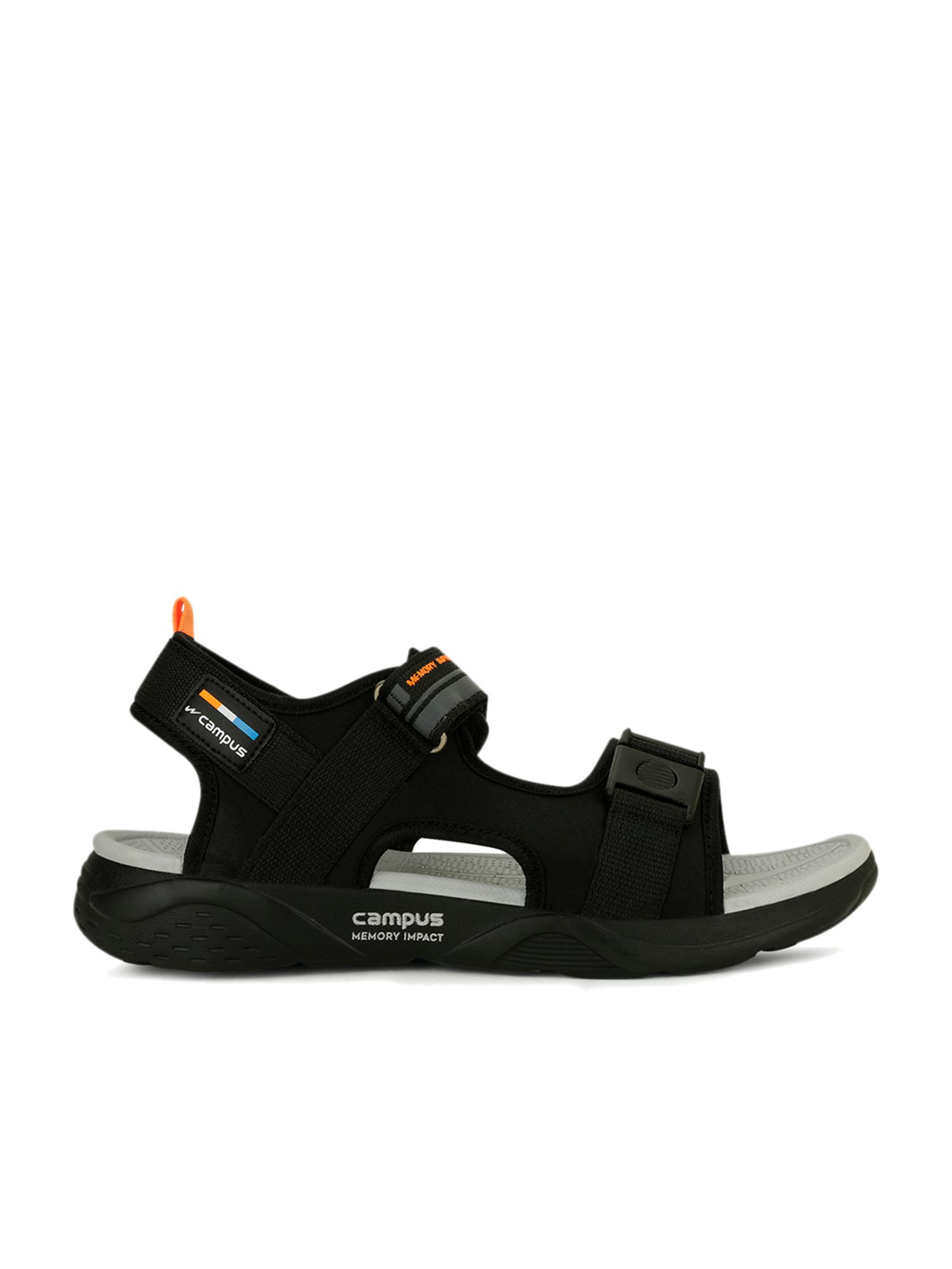 Buy Campus Black Floater Sandals for 