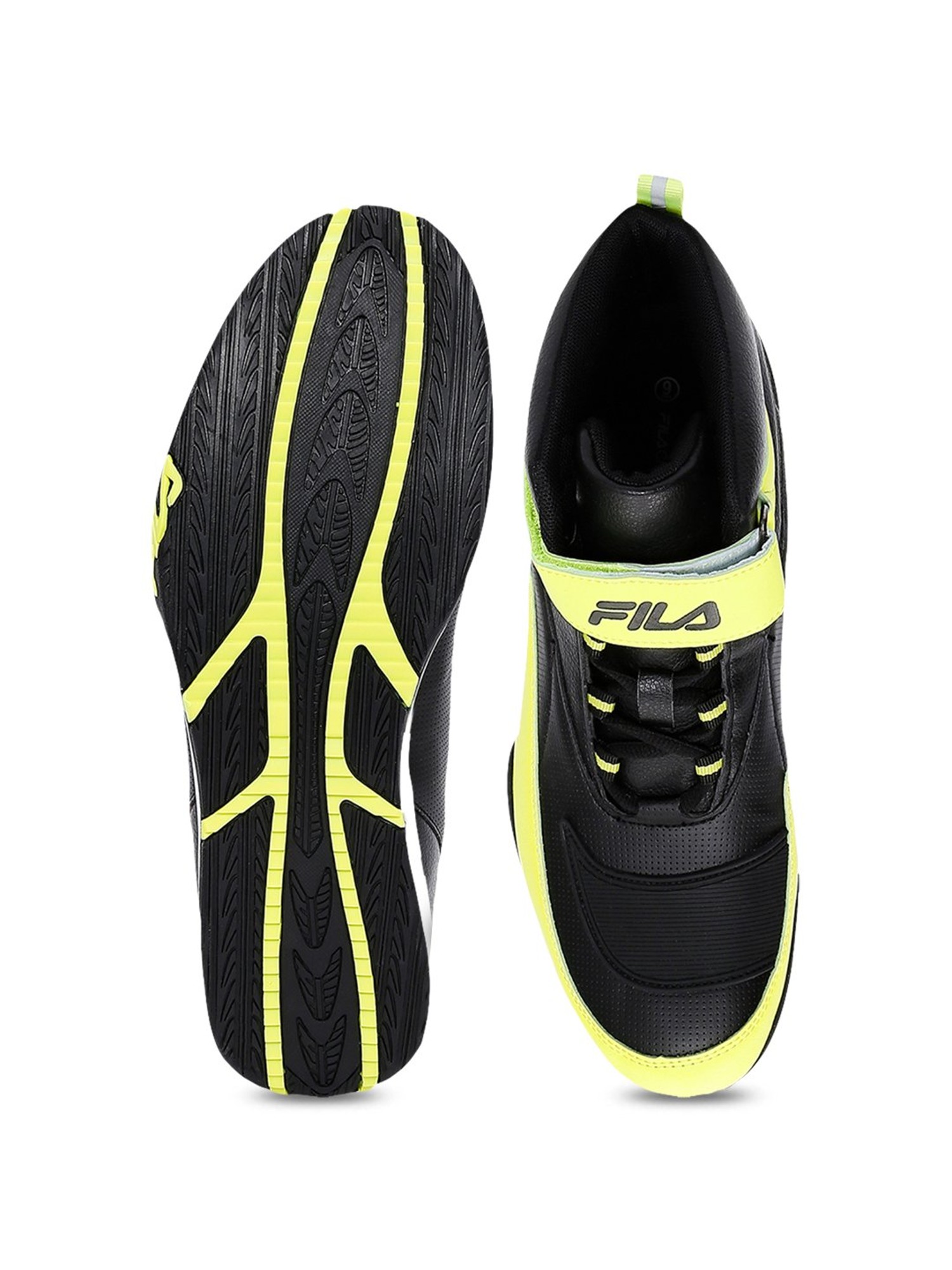 Buy Fila Sharkfin Black & Lime Yellow Ankle High Sneakers for Men at Best  Price @ Tata CLiQ