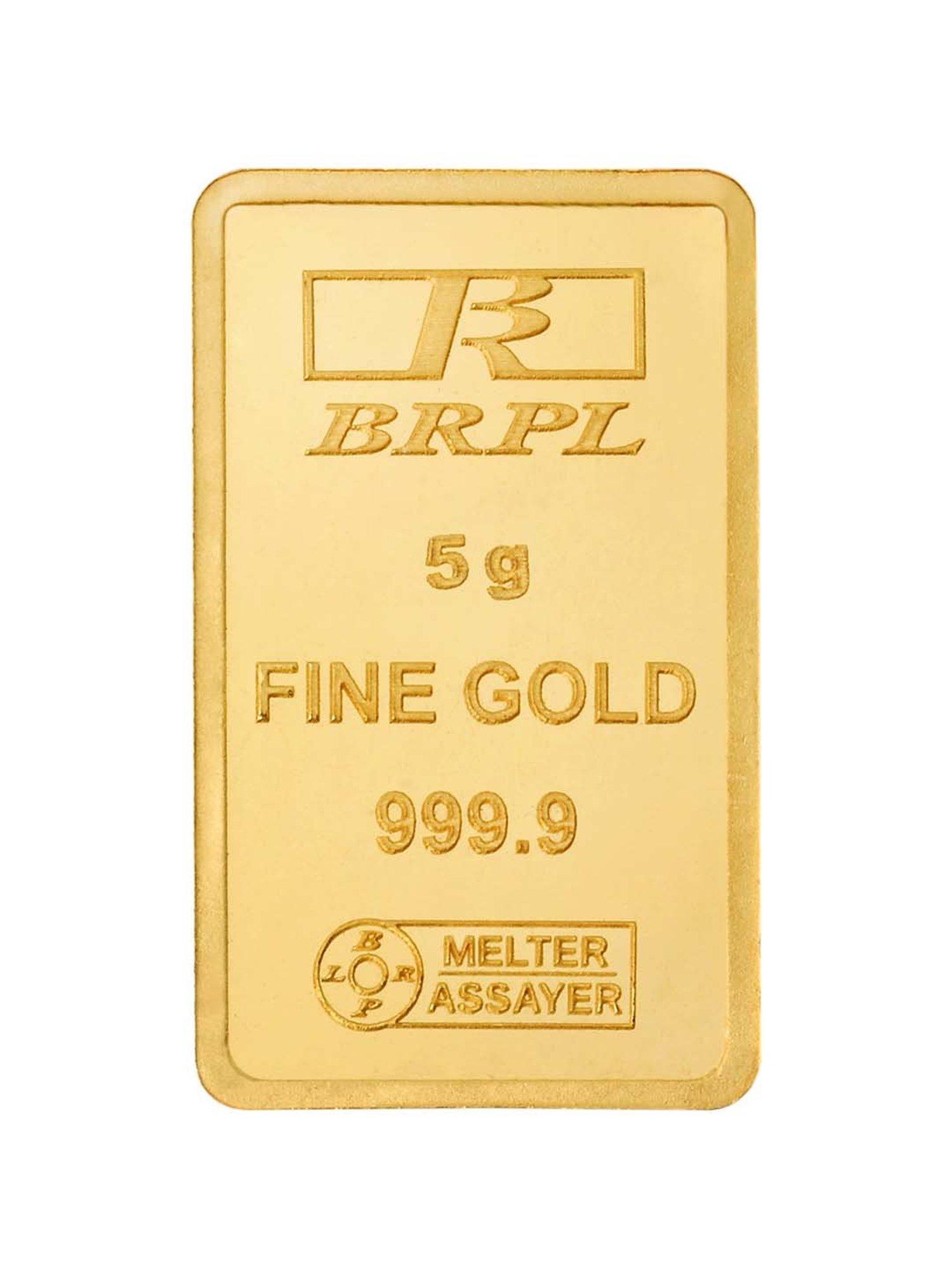Bangalore Refinery 24k (999.9) 5gm Gold BarBangalore Refinery