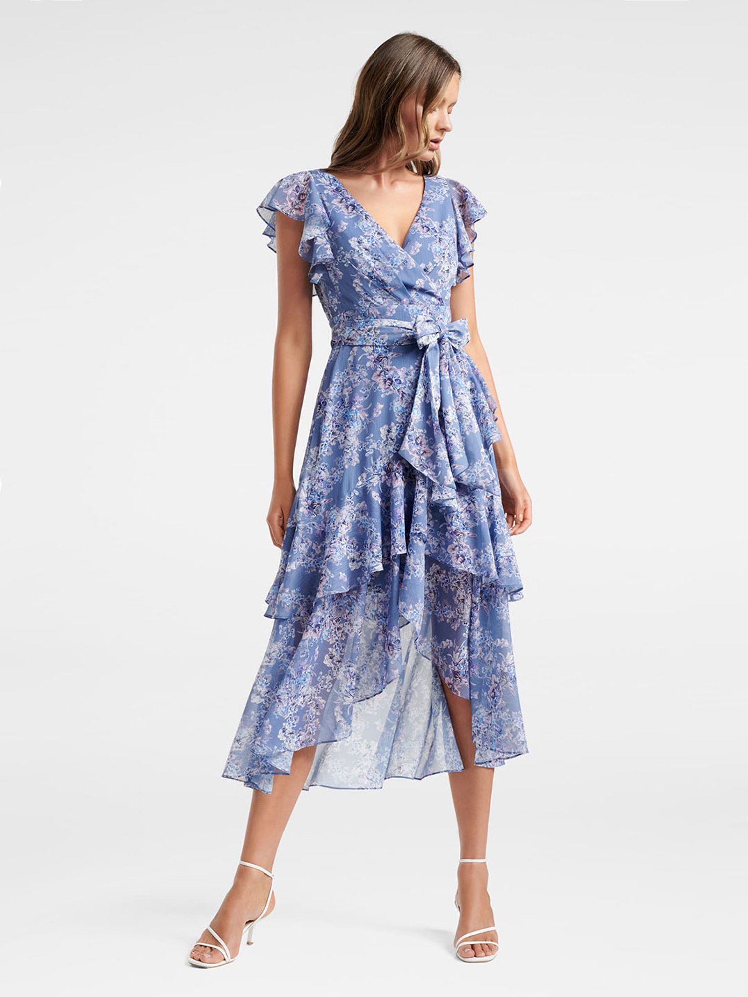 tiffany wrap midi dress