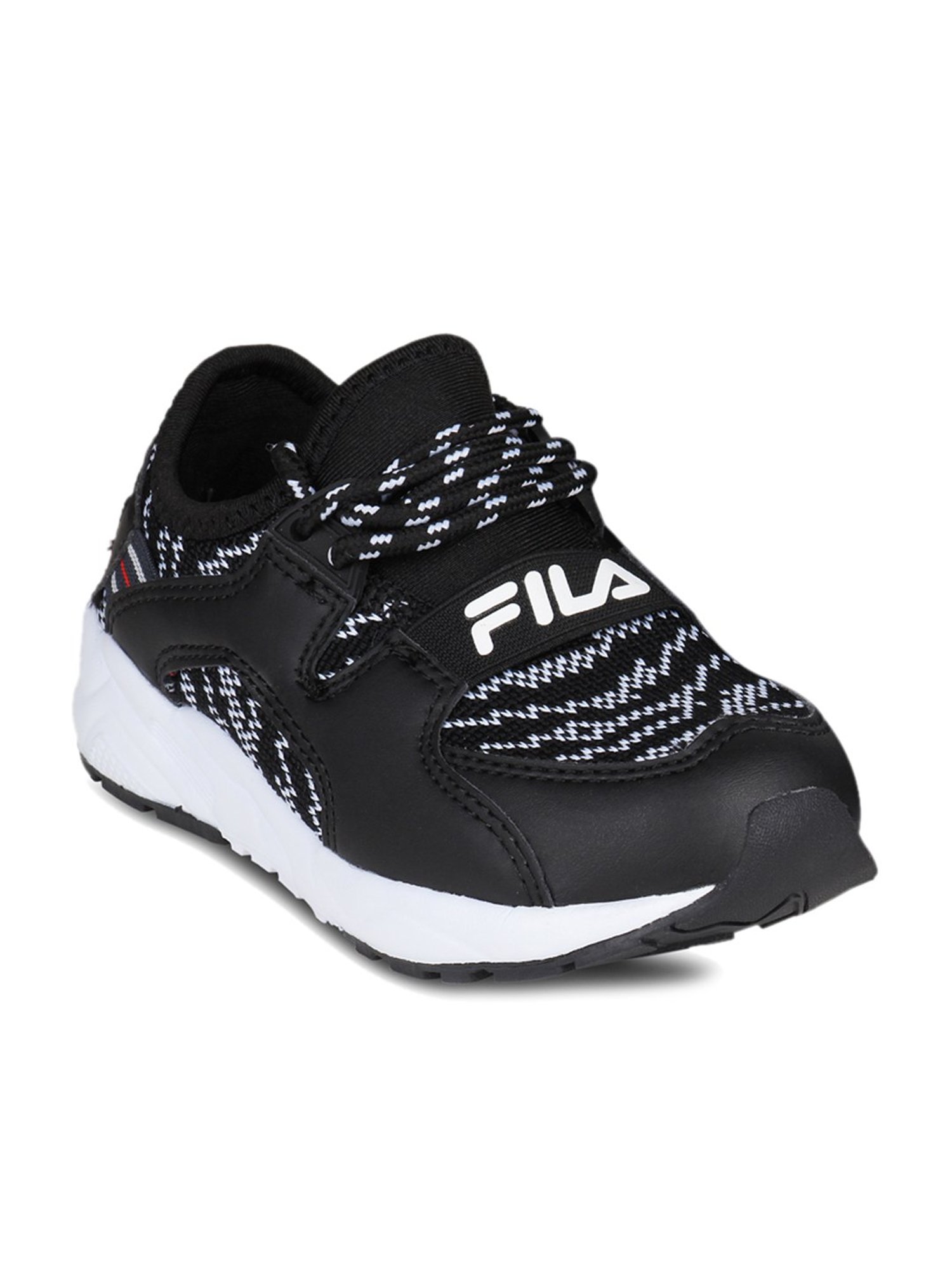 Black fila shoes kids on sale