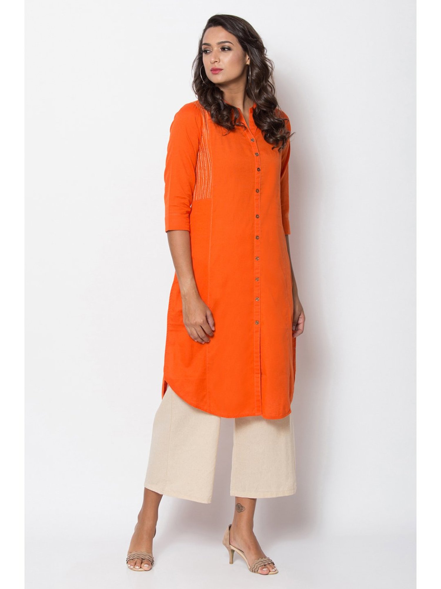 biba orange kurta