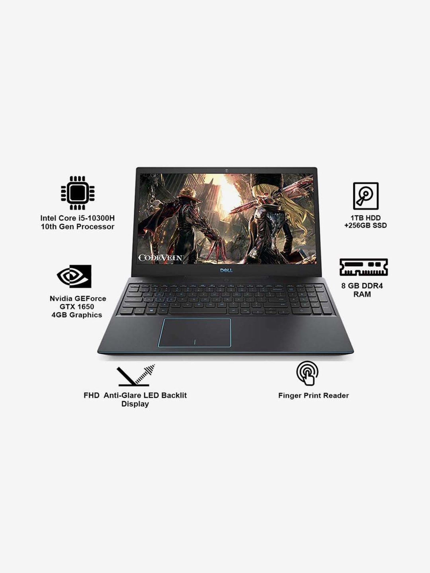 Dell Inspiron Gaming G3 3500 I5 10th Gen 8gb 1tbhdd 256gbssd 15 6 Inch W10h 4gb Graphics Black From Dell At Best Prices On Tata Cliq