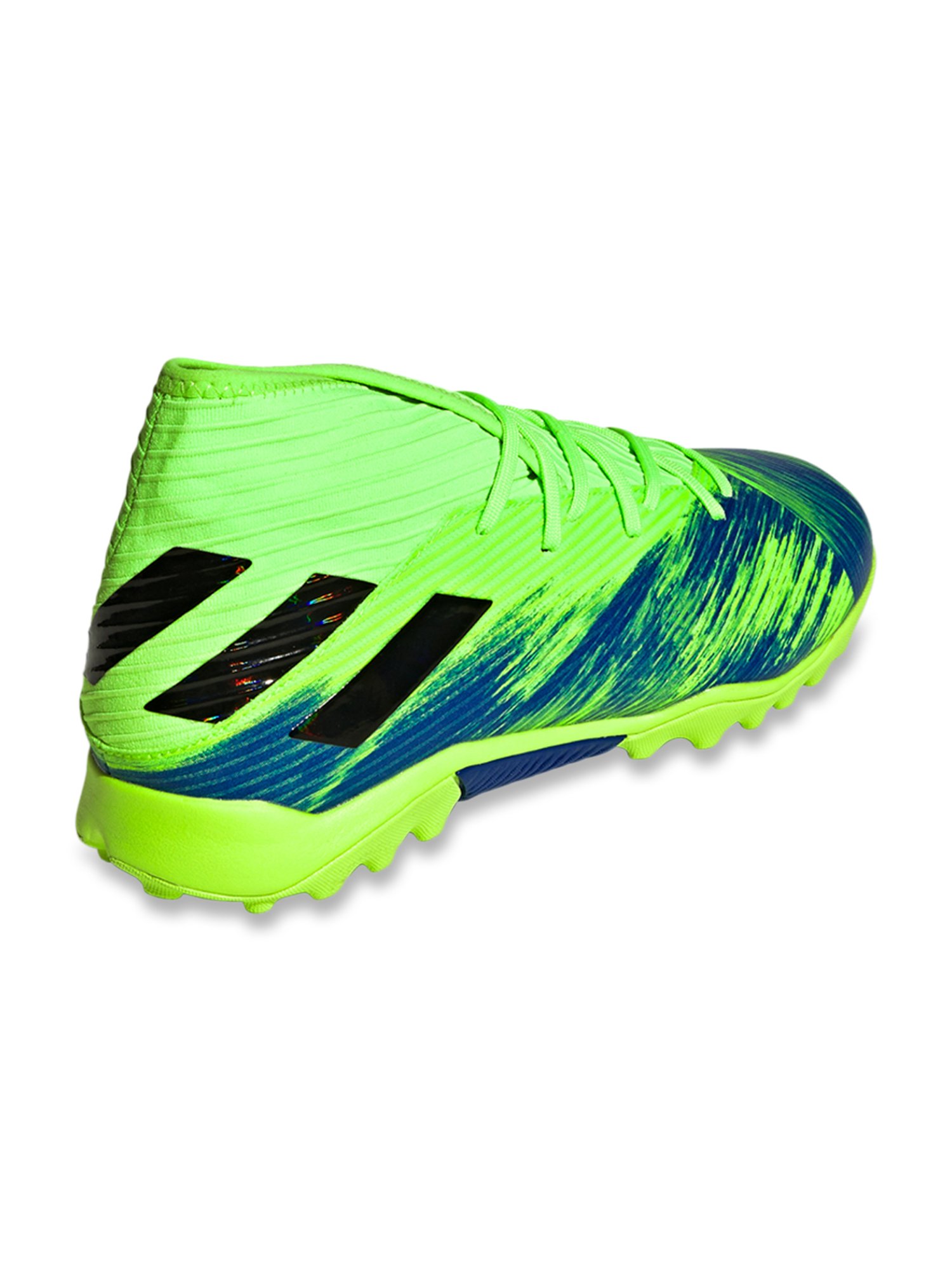 Buy adidas Junior Nemeziz 19.3 TF Astro Turf Football Boots Signal  Green/Core Black/Royal Blue