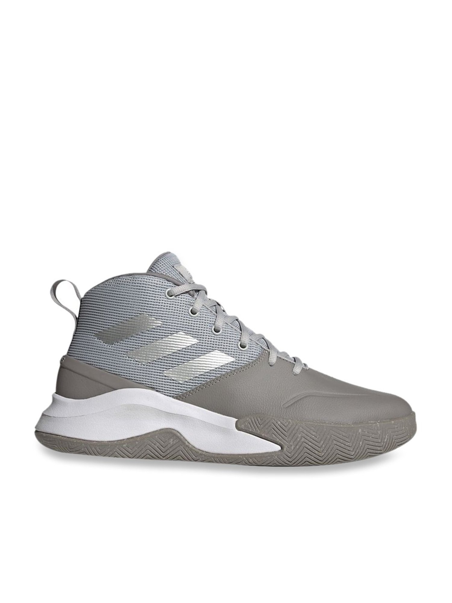 Grey adidas basketball clearance shoes