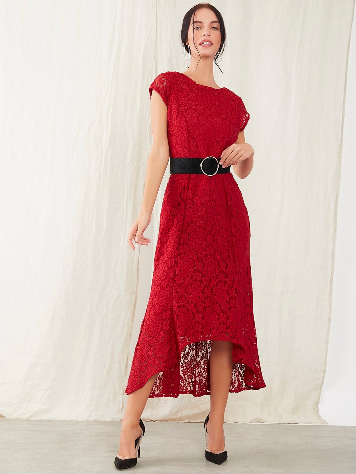 coast red lace dress