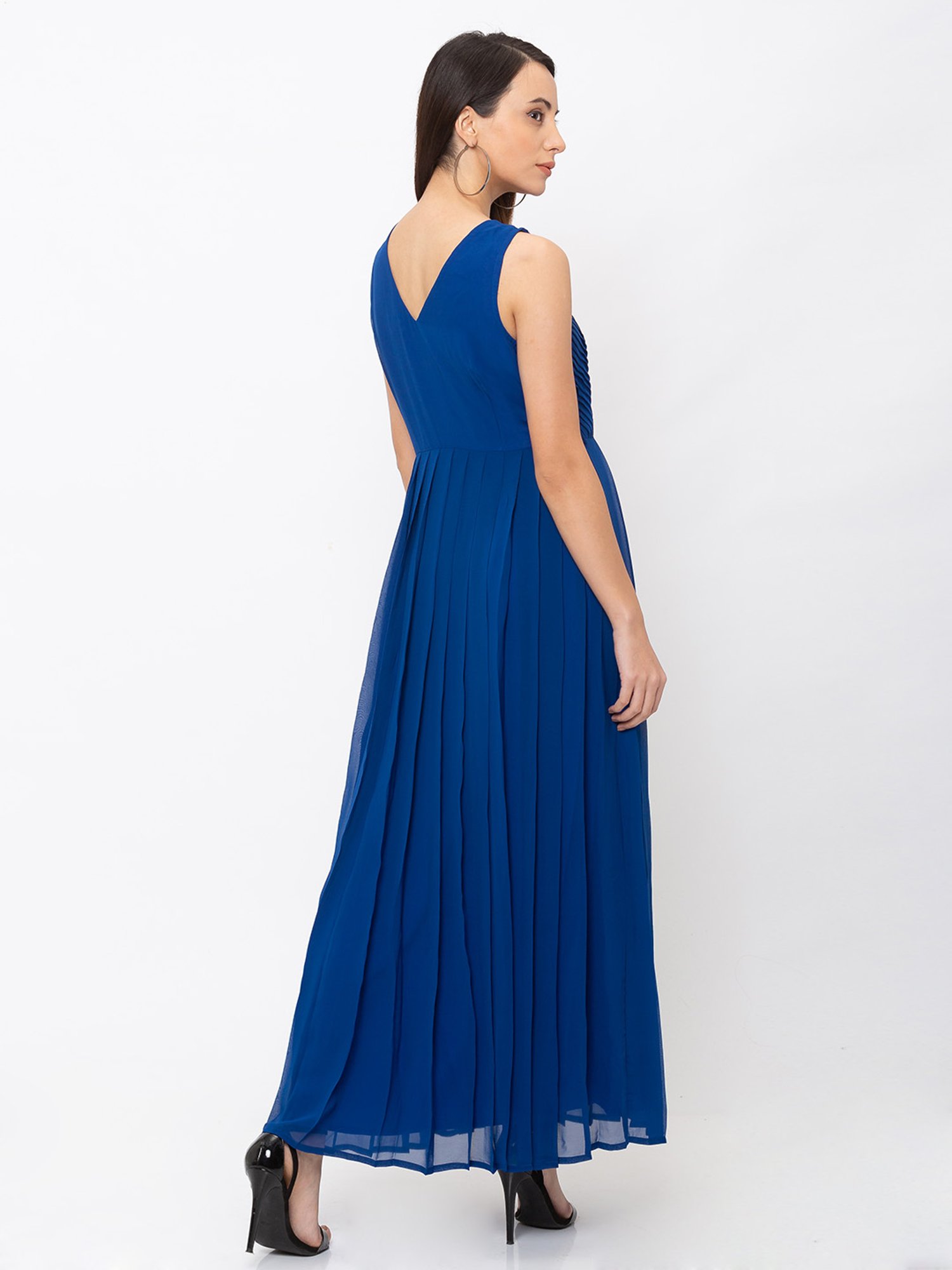 electric blue maxi dress