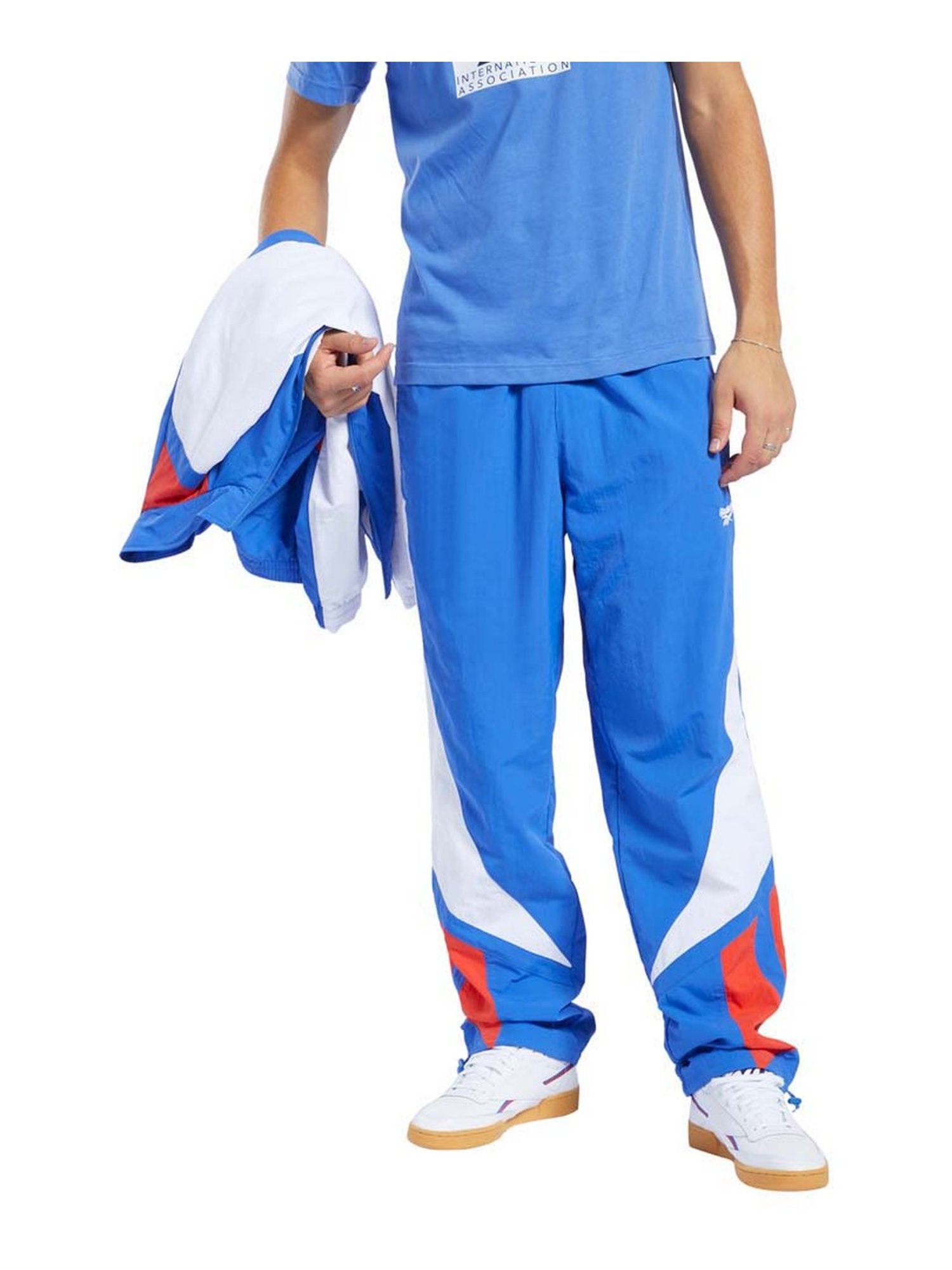 Buy REEBOK Blue Solid Polyester Regular Fit Men's Track Pant