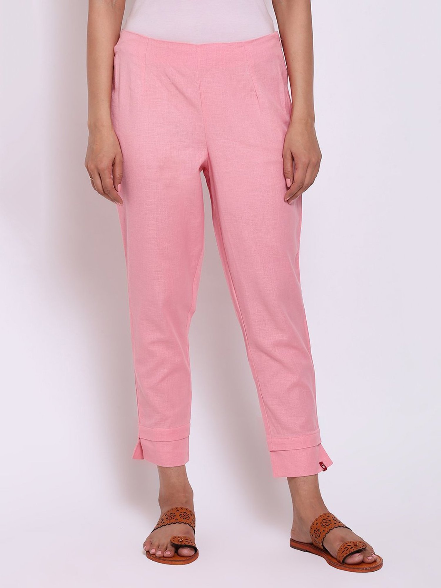 Biba Pants  Buy Biba Beige Cotton Relaxed Pant Online  Nykaa Fashion