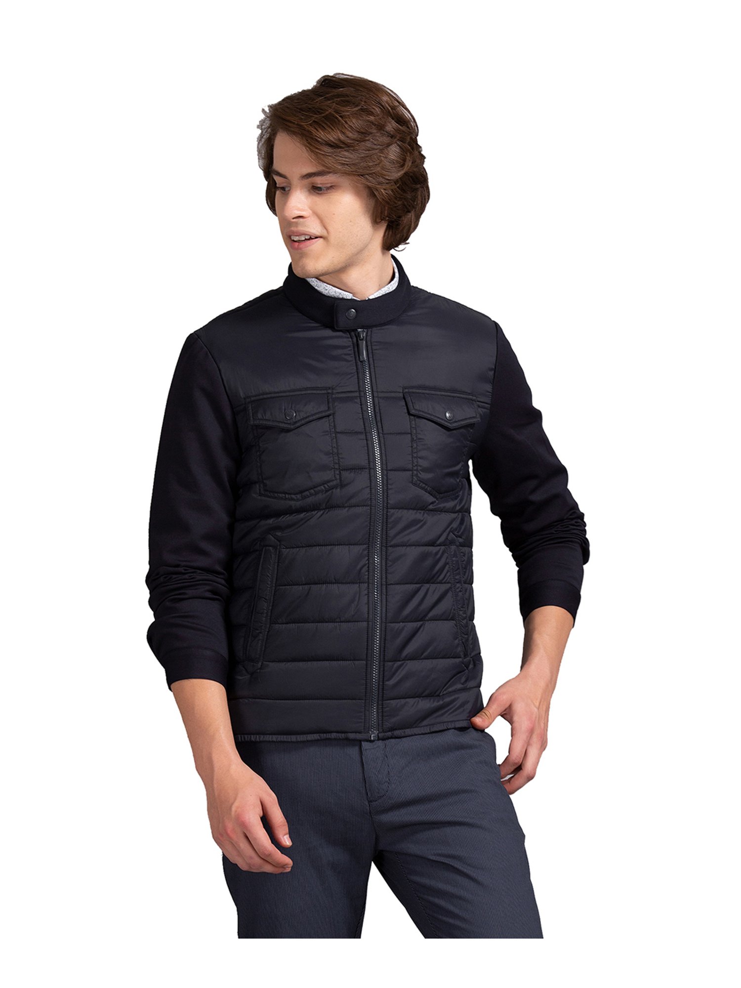 Buy Allen Solly Grey Cotton Regular Fit Quilted Jackets for Mens Online @  Tata CLiQ