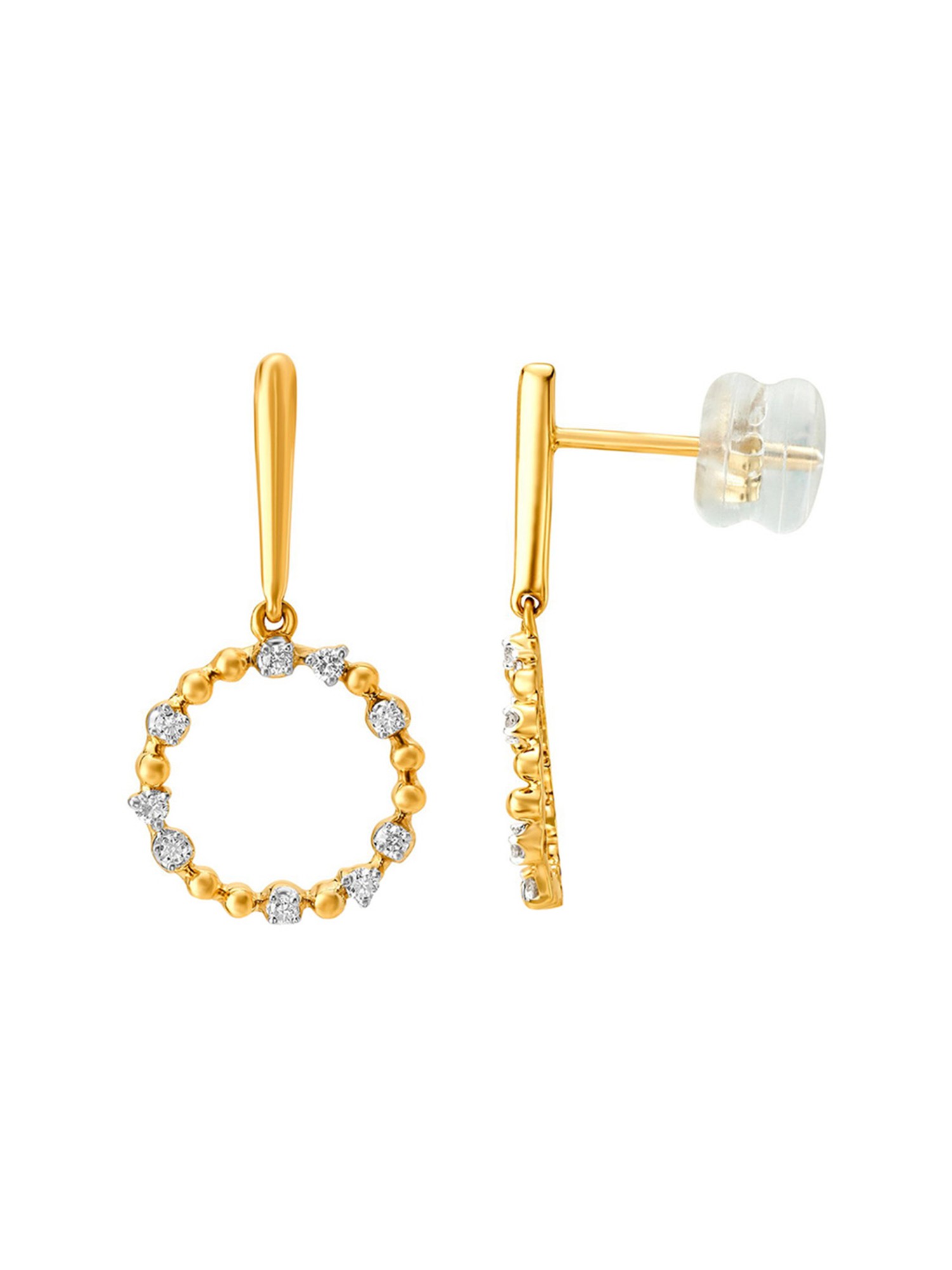 Buy Mia by Tanishq Lustrous Star Drops 14k Gold Dangler Earrings Online At  Best Price @ Tata CLiQ