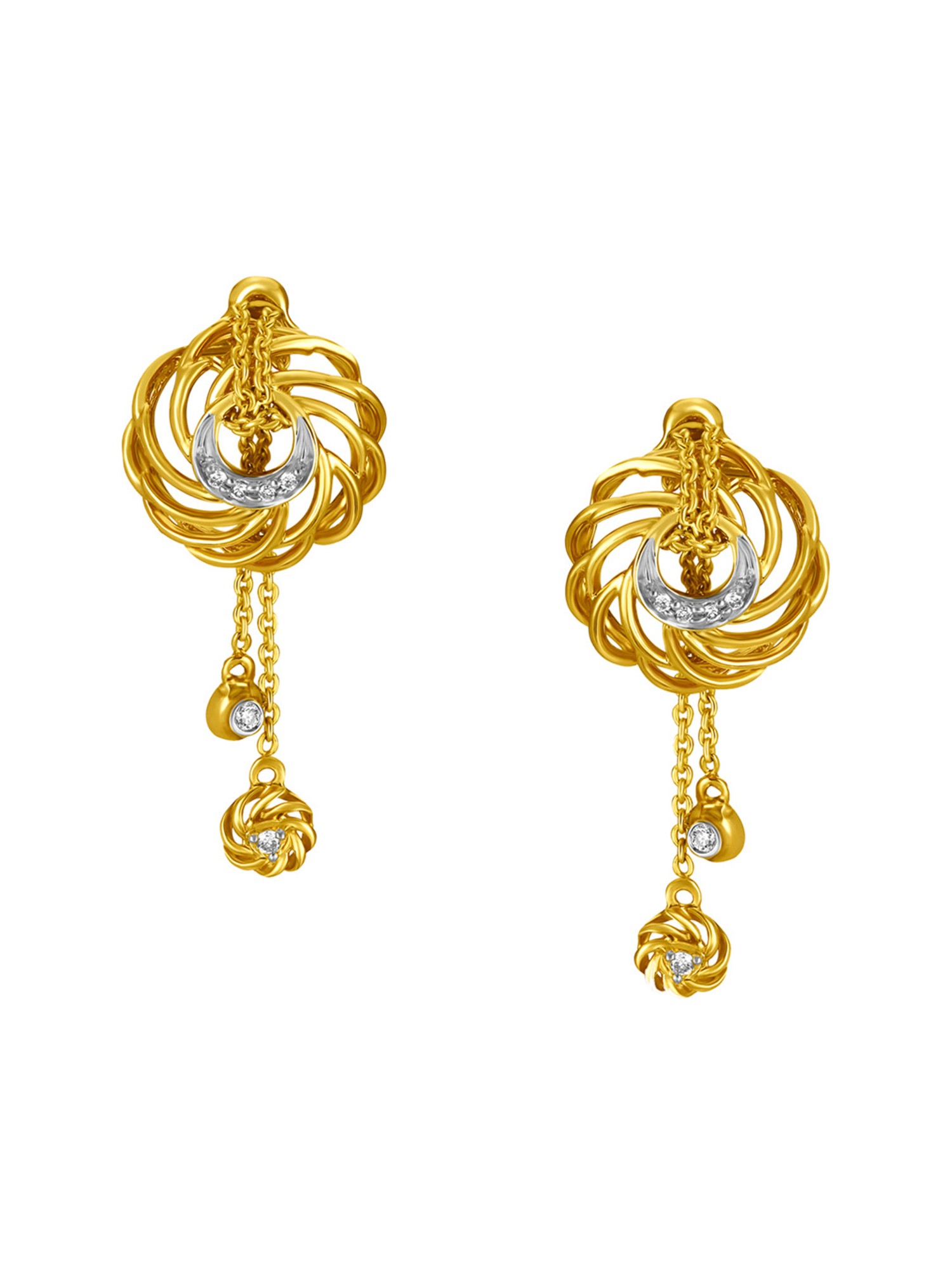Mia by Tanishq 14 KT Dreamy Diamond Jhumkas Rose Gold 14kt Jhumki Earring  Price in India - Buy Mia by Tanishq 14 KT Dreamy Diamond Jhumkas Rose Gold  14kt Jhumki Earring online