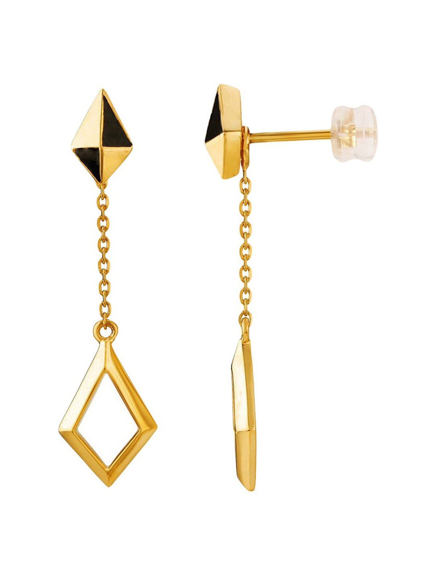 Mia by Tanishq Twinkle Bells Gold & Diamond Drop Earrings : Amazon.in:  Fashion