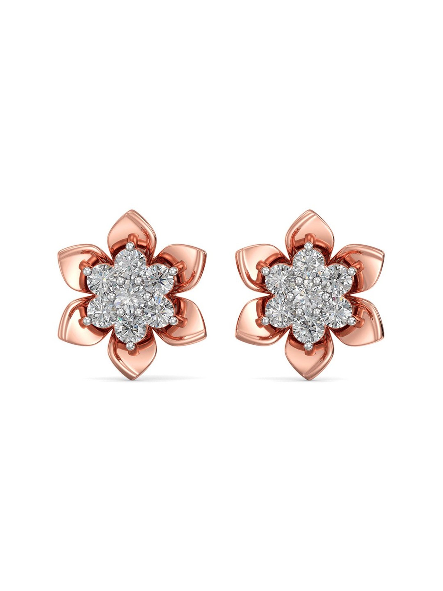 Temple Tree Mandala Flower Earrings with Rose Gold Leaves – Temple Tree |  Heart in Hawaii