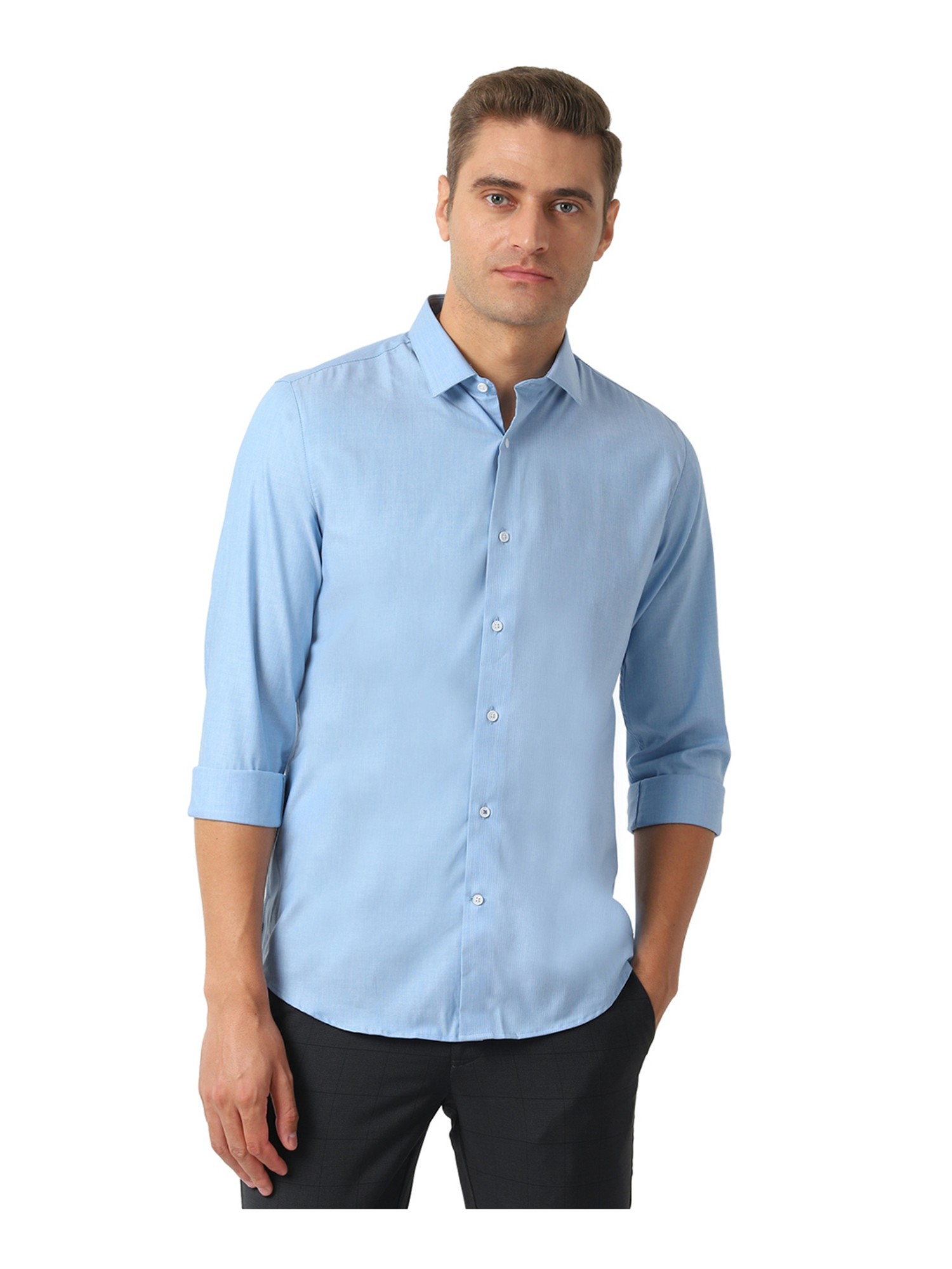 Louis Philippe Sport Blue Slim Fit Shirt From Louis Philippe Sport At Best Prices On Tata Cliq