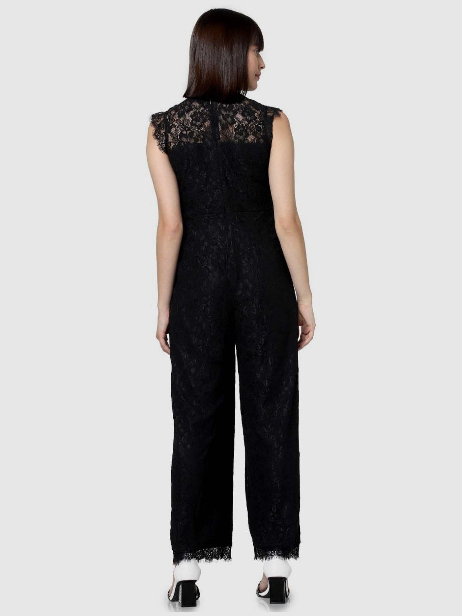 Buy Vero Moda Black Lace Work Jumpsuit for Online @ Tata CLiQ
