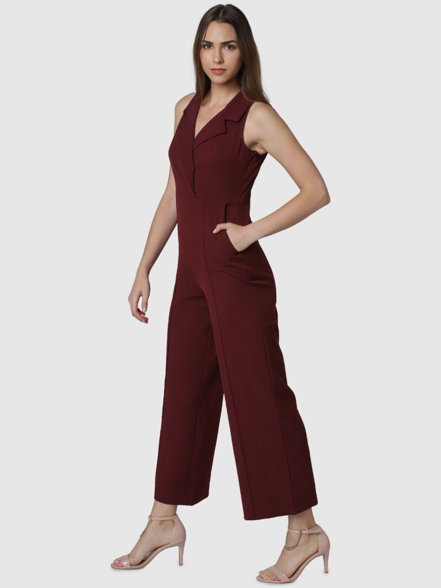 Jumpsuits for Women  Buy Brown Flared Sleeve Jumpsuit Online In India
