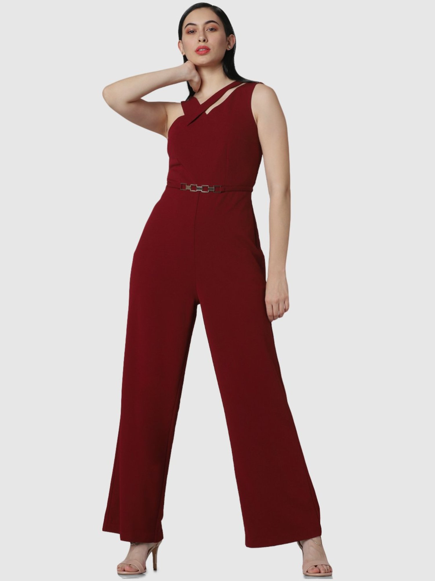 Underinddel plisseret forfængelighed Buy Vero Moda Maroon Full Length Jumpsuit for Women Online @ Tata CLiQ