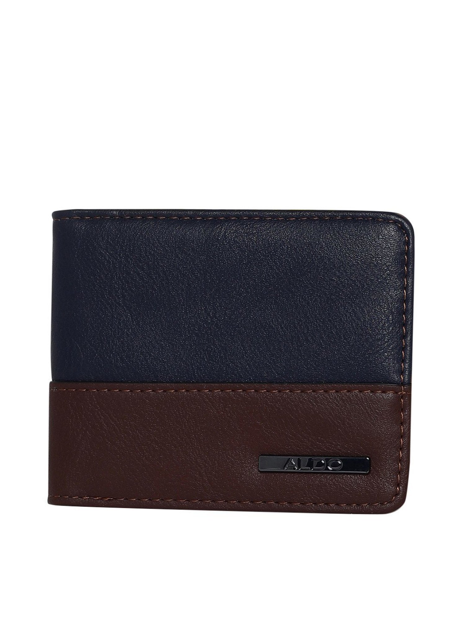 Buy Aldo Navy & Brown Bi-Fold Wallet for Men Online Best Price @ Tata CLiQ