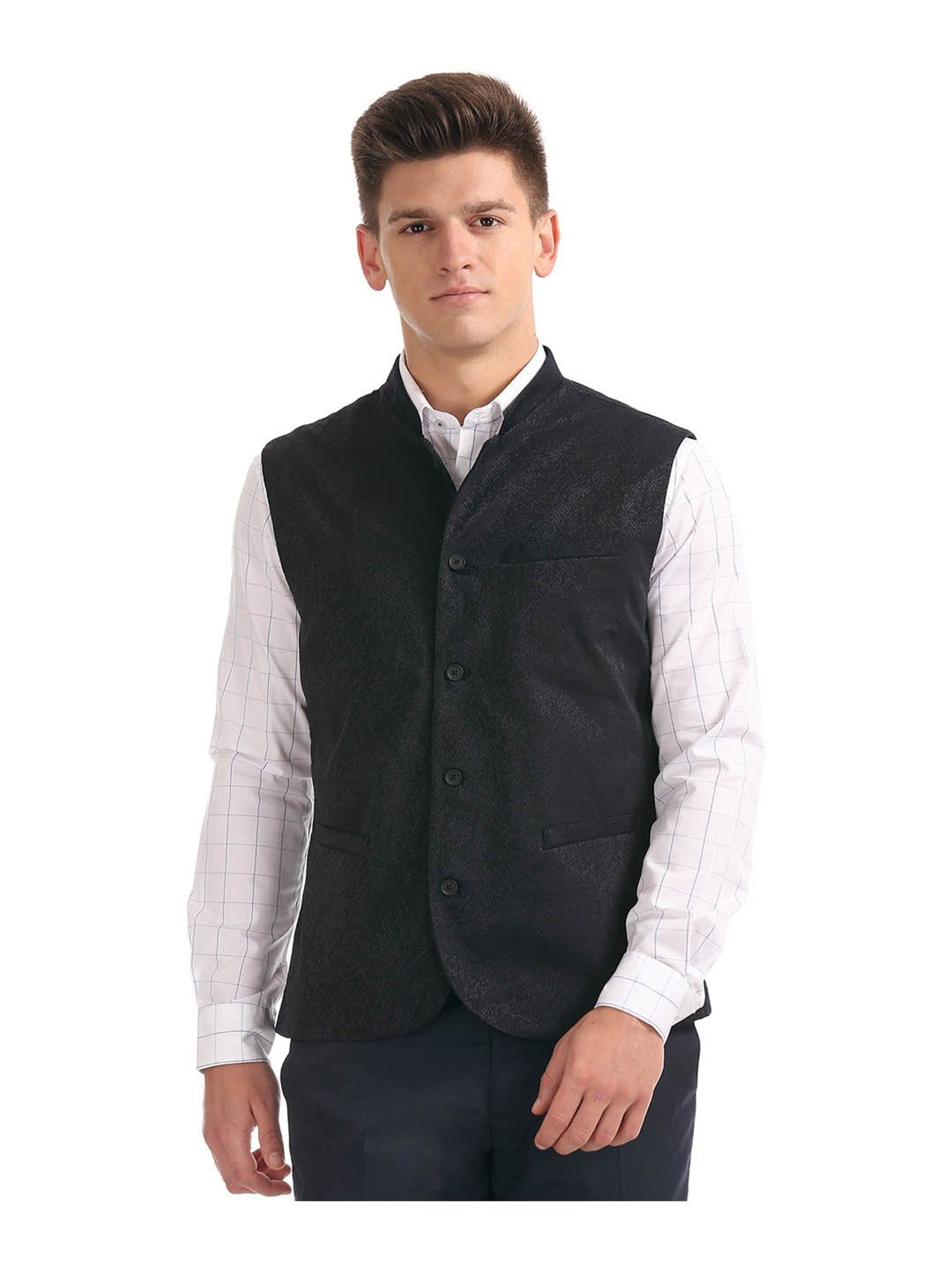 Khadi Cotton & Linen Silk Mens Nehru Jacket, Size: All Sizes at best price  in Meerut