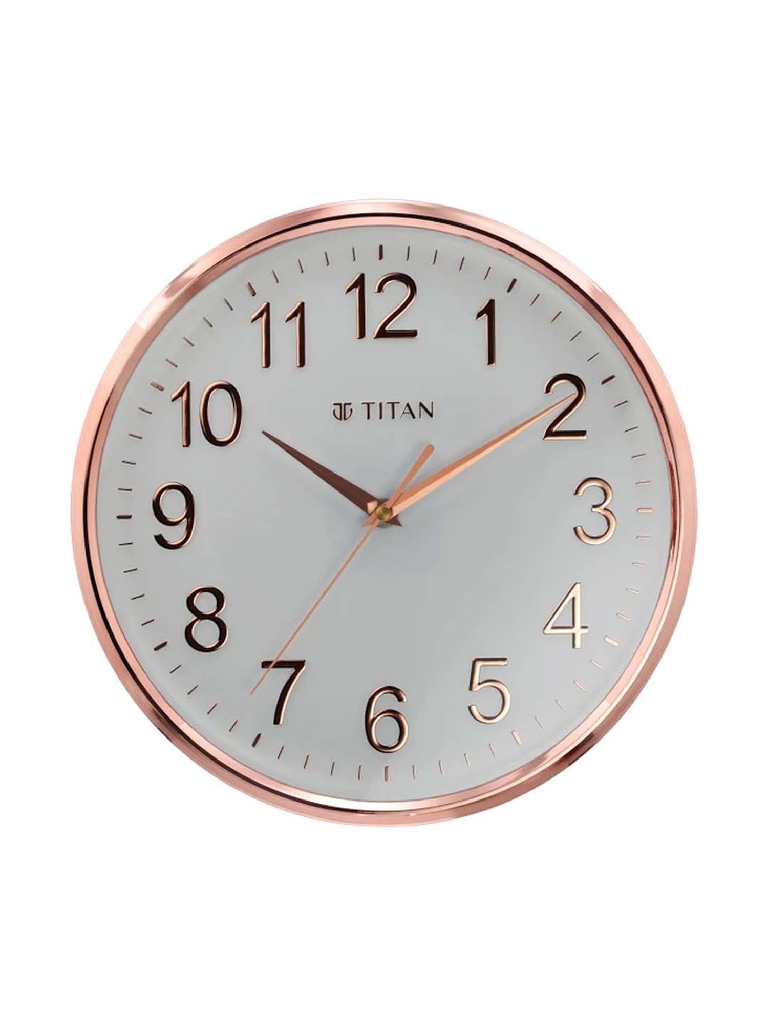 Buy Titan Contemporary White Wall Clock With Silent Sweep