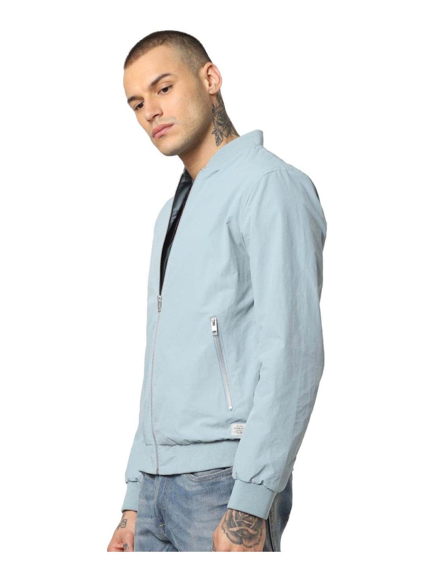 Buy online Navy-blue Light-washed Denim Jacket from Jackets for Men by  Canary London for ₹1799 at 55% off | 2024 Limeroad.com