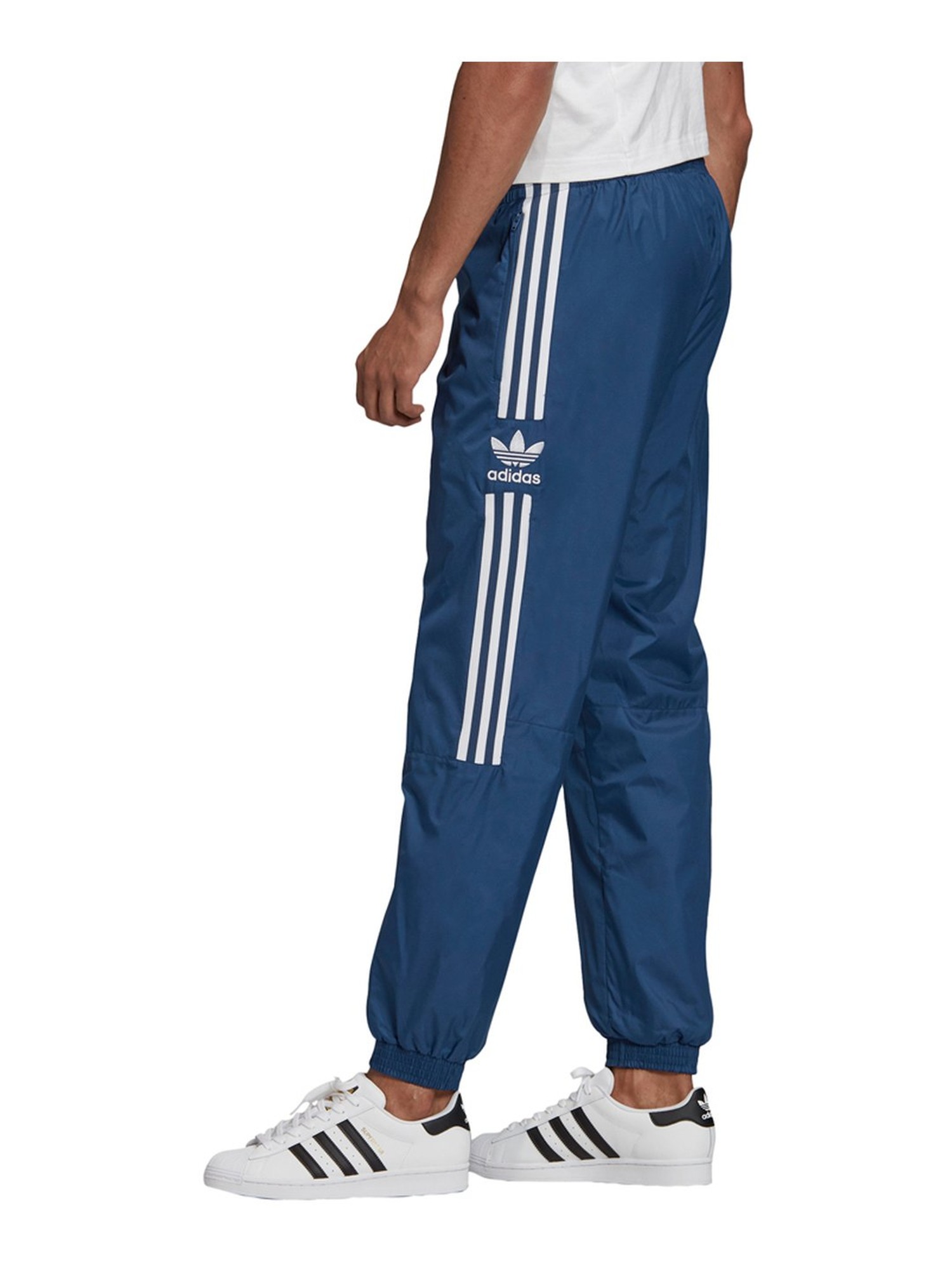 Male Navy Blue Mens Sports Polyester Track Pant Solid