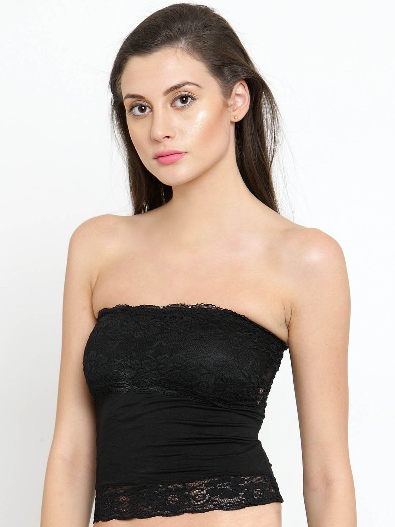 Buy PrettyCat Black Non Wired Padded Bralette for Women Online