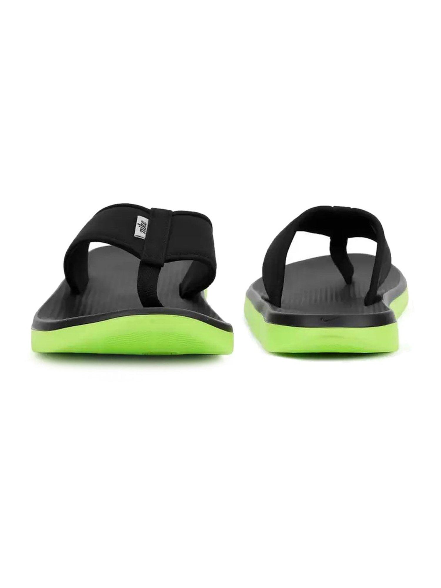 Lime green nike online flip flops