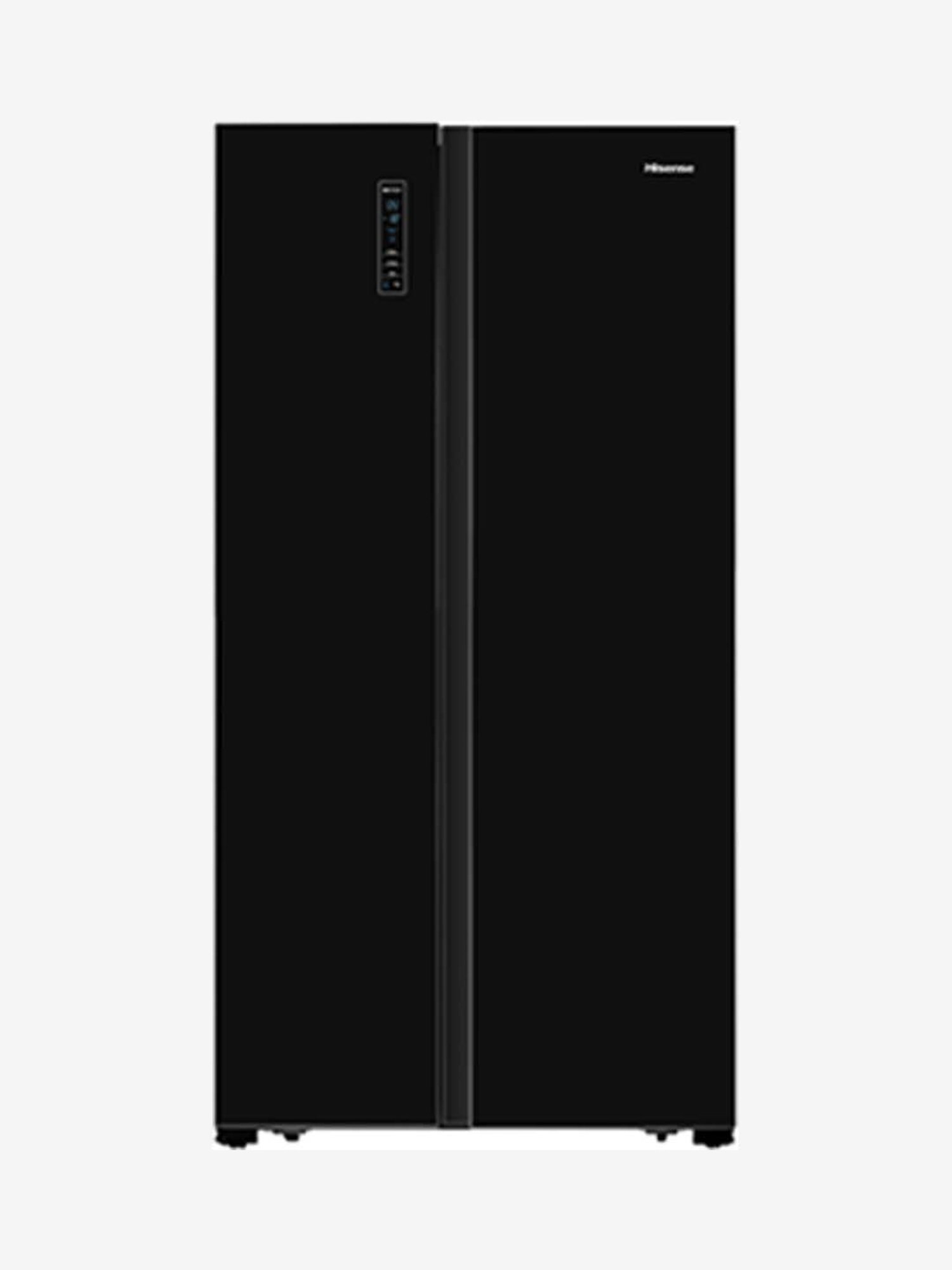 Hisense 690L Inverter Frost Free Side By Side Refrigerator (Black Glass