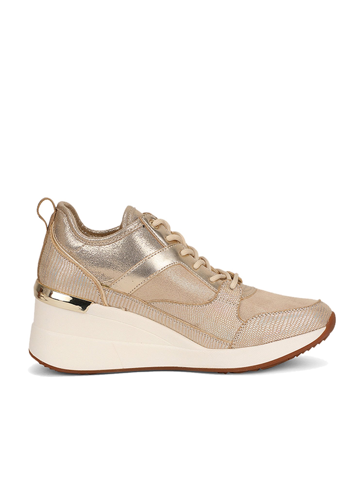 Cynthia Richard Women's Courageous Wedge Sneakers Metallic Gold | Laurie's  Shoes
