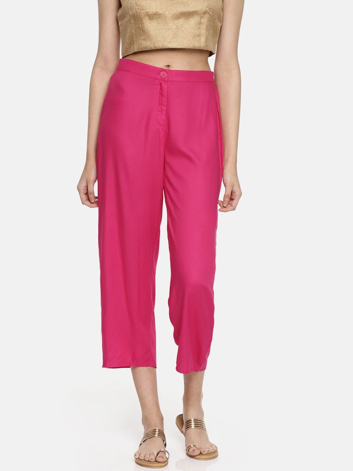 Twill utility trousers  Bright pink  Ladies  HM IN