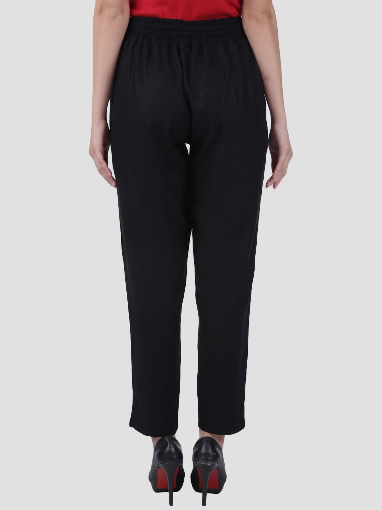 Buy Amukti Black Regular Fit Pants for 