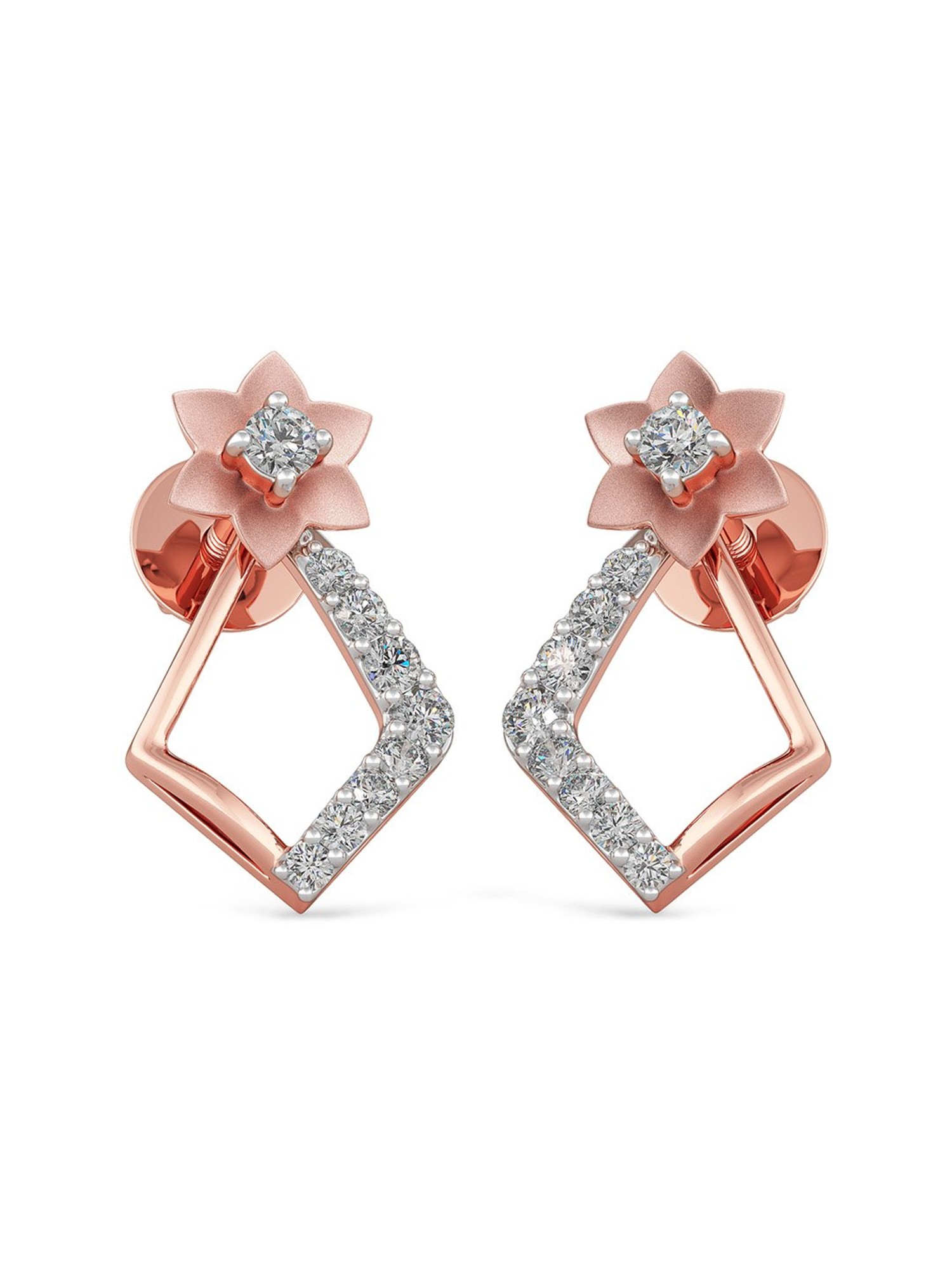 Natural Trillion Diamond Earrings – libertydiamonds