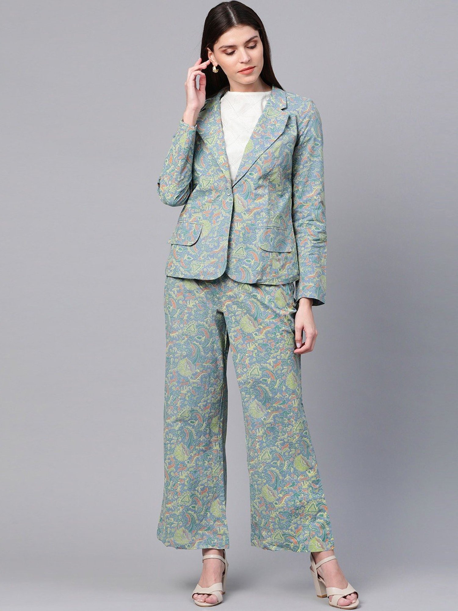 Green Blazer Trouser Suit Set for Women  Fashion Pioneer