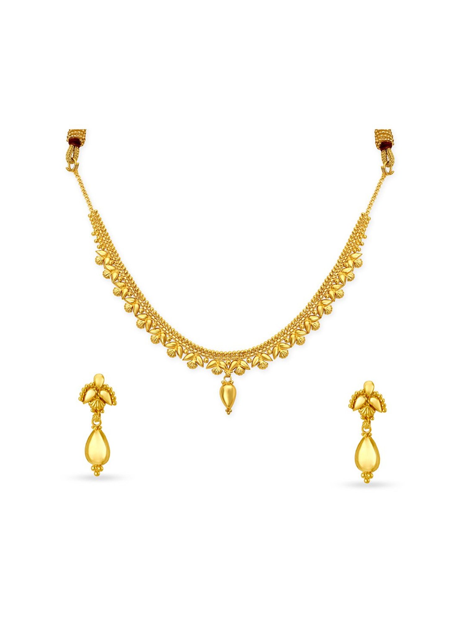 Tanishq online gold necklace on sale set