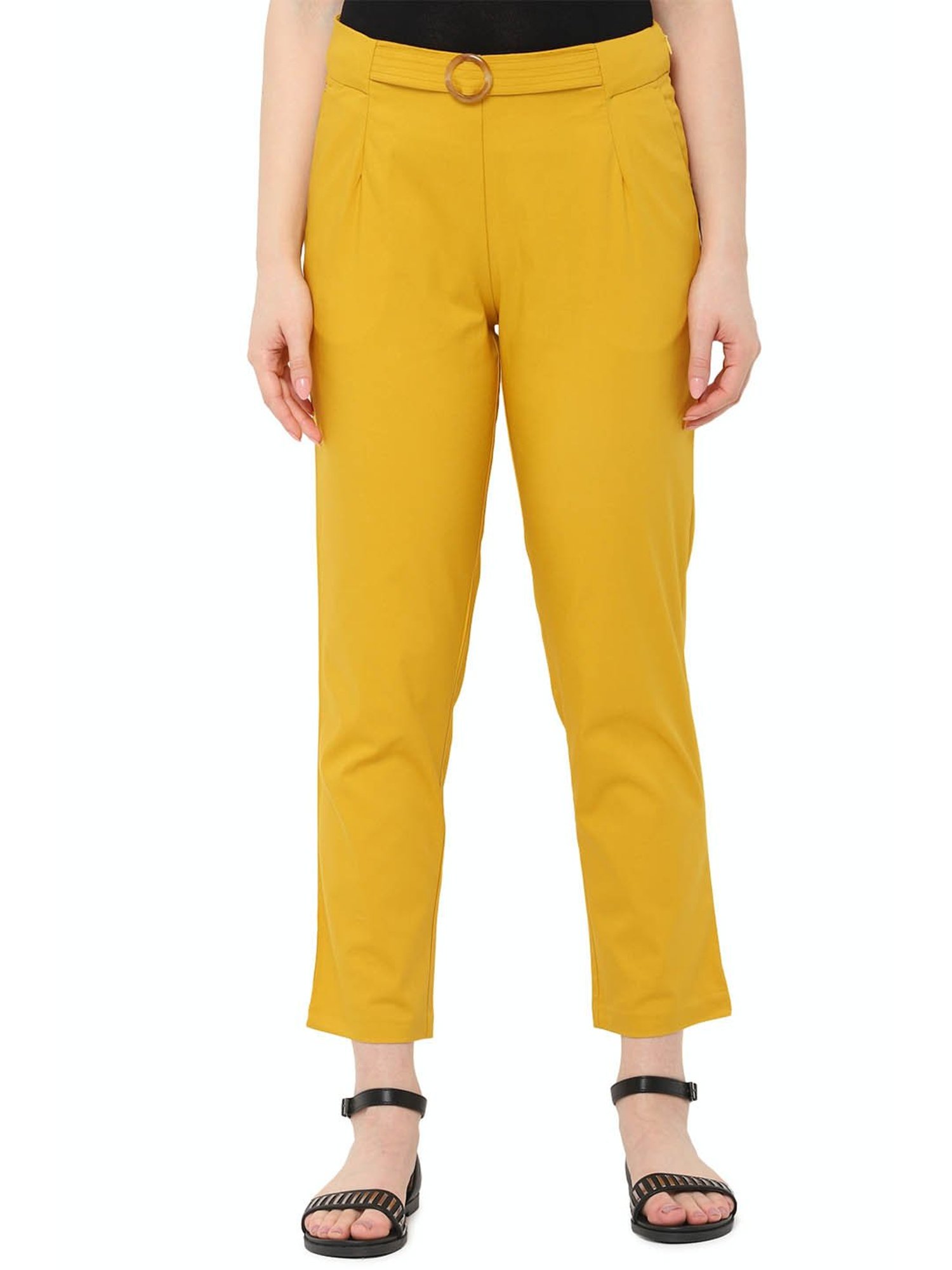 67 OFF on Jaipur Kurti Regular Fit Women Yellow Trousers on Flipkart   PaisaWapascom