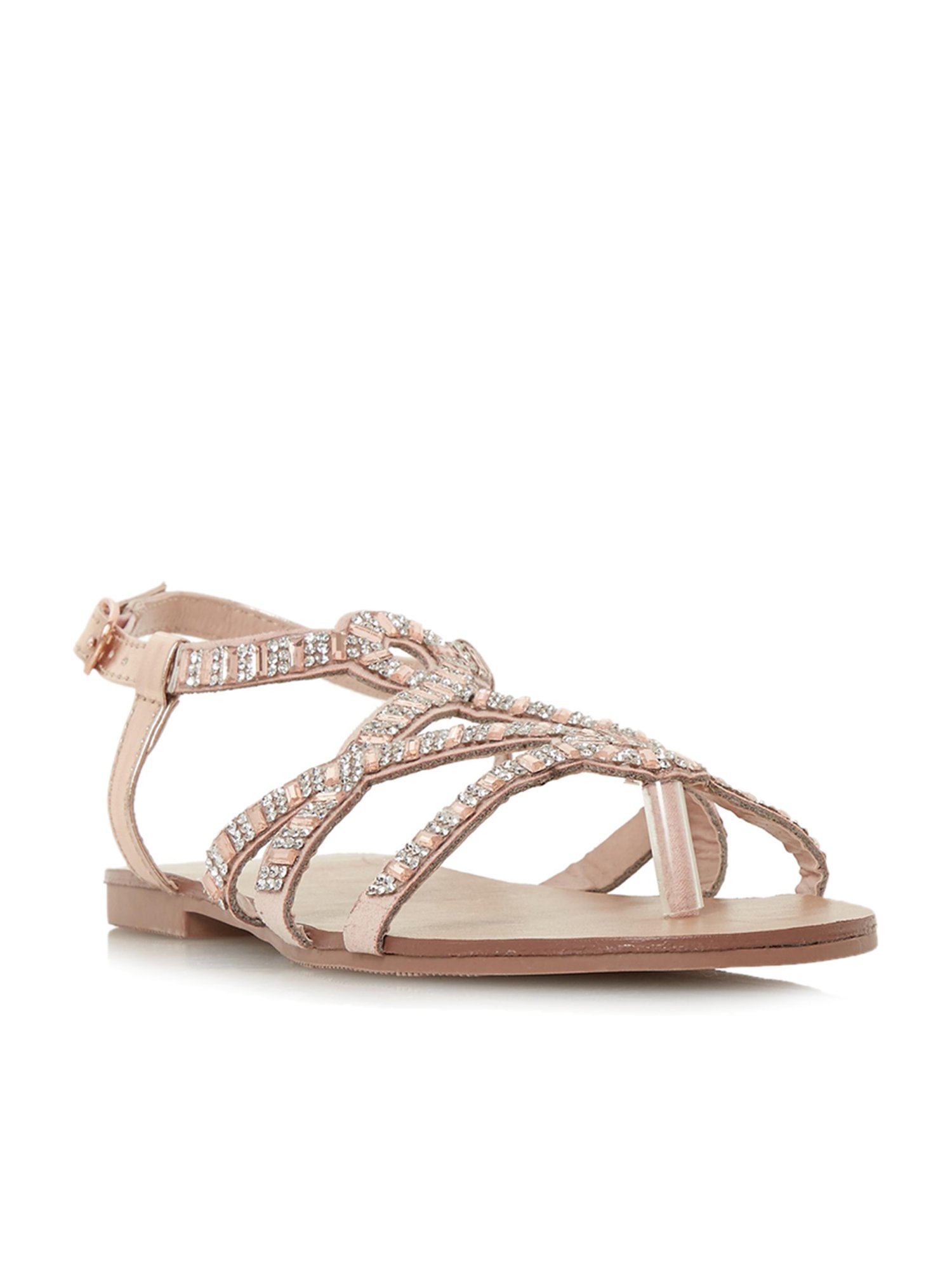 dune rose gold sandals