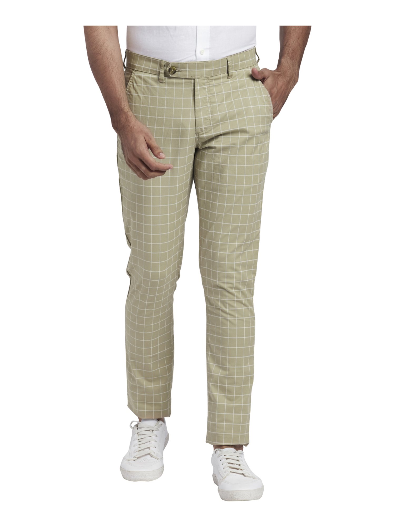 Buy online Beige Checkered Chinos from Bottom Wear for Men by Bukkl for  899 at 70 off  2023 Limeroadcom