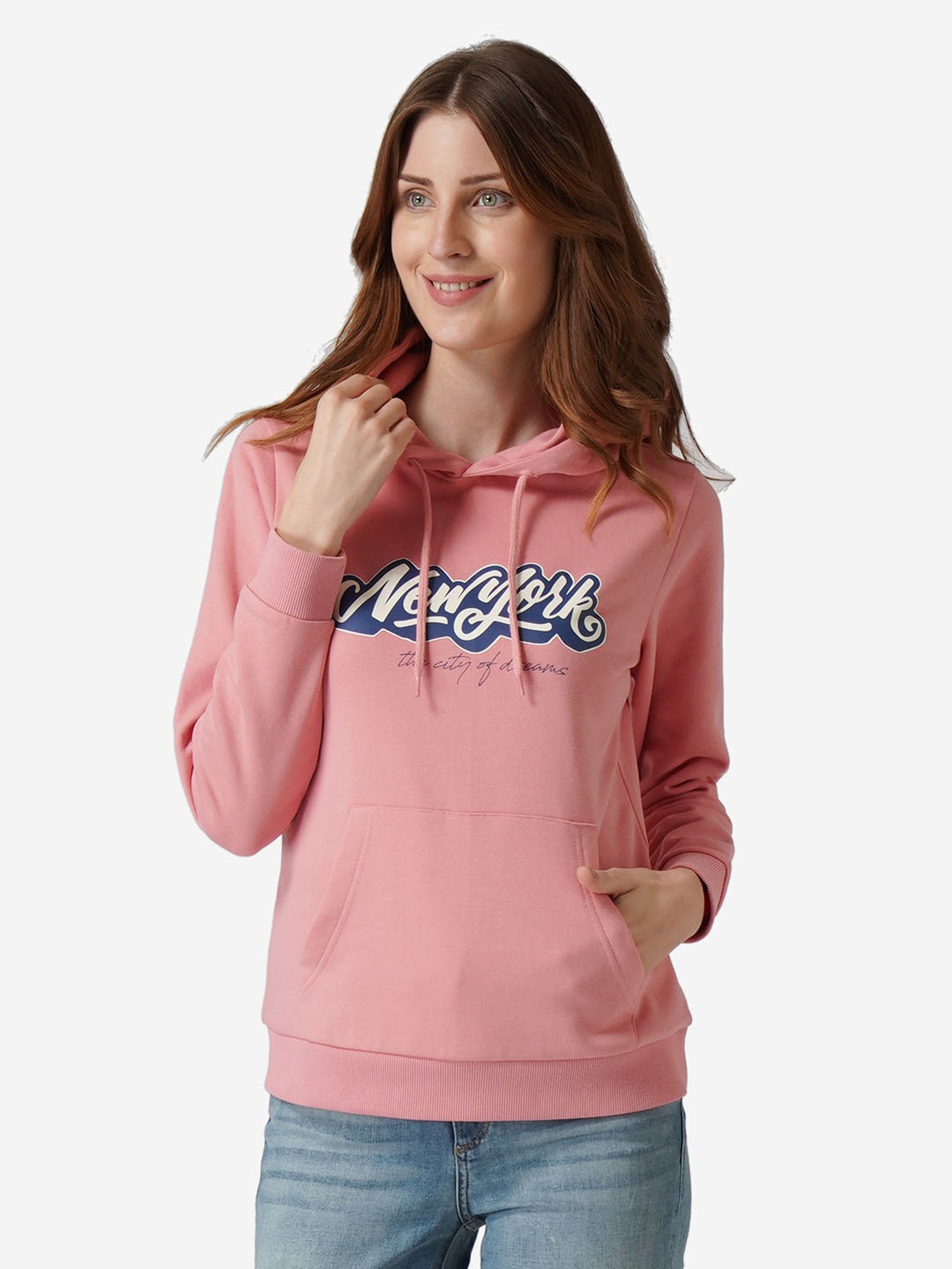 pink graphic hoodie