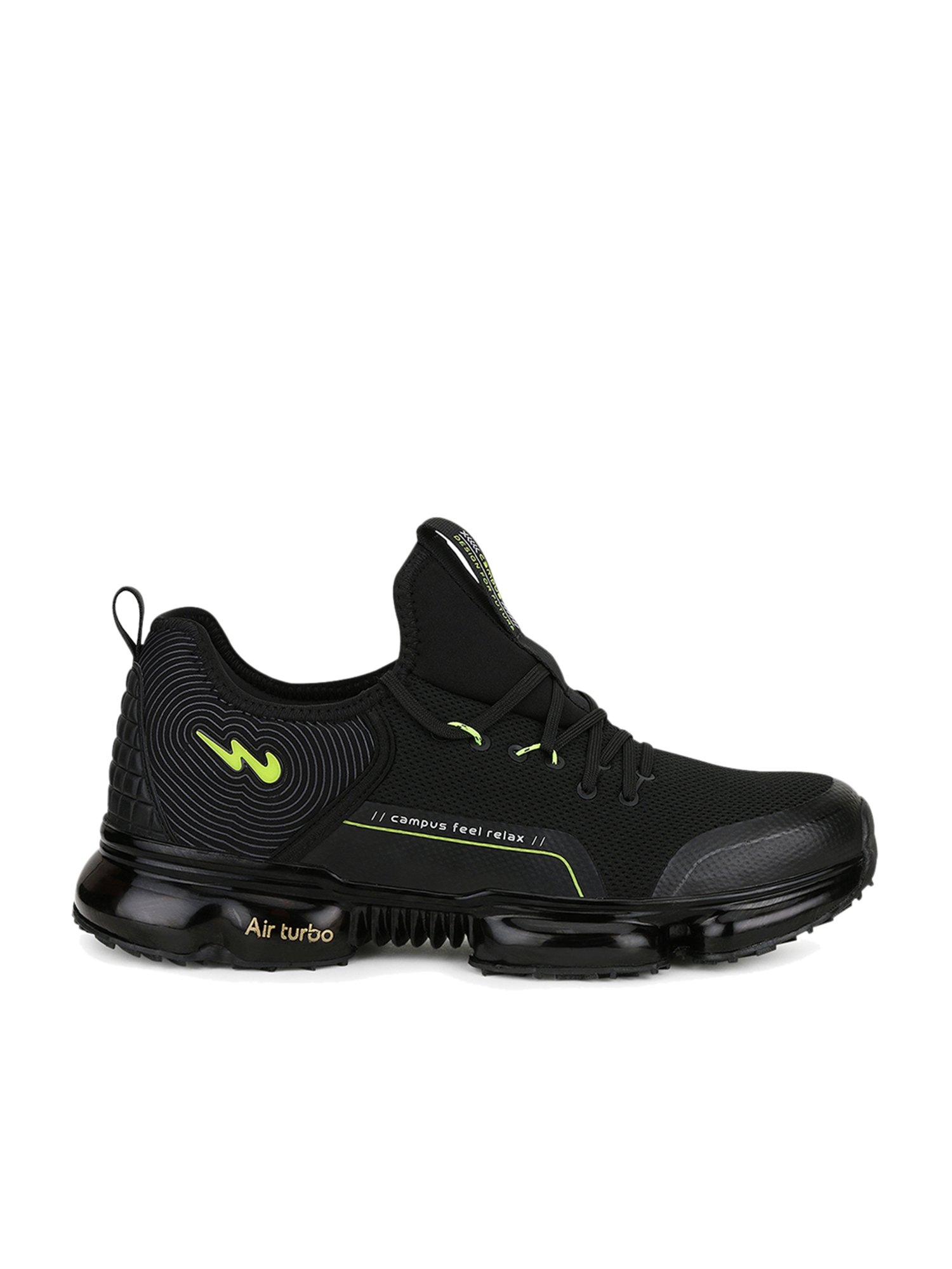 Buy Campus Air-King Black Running Shoes 