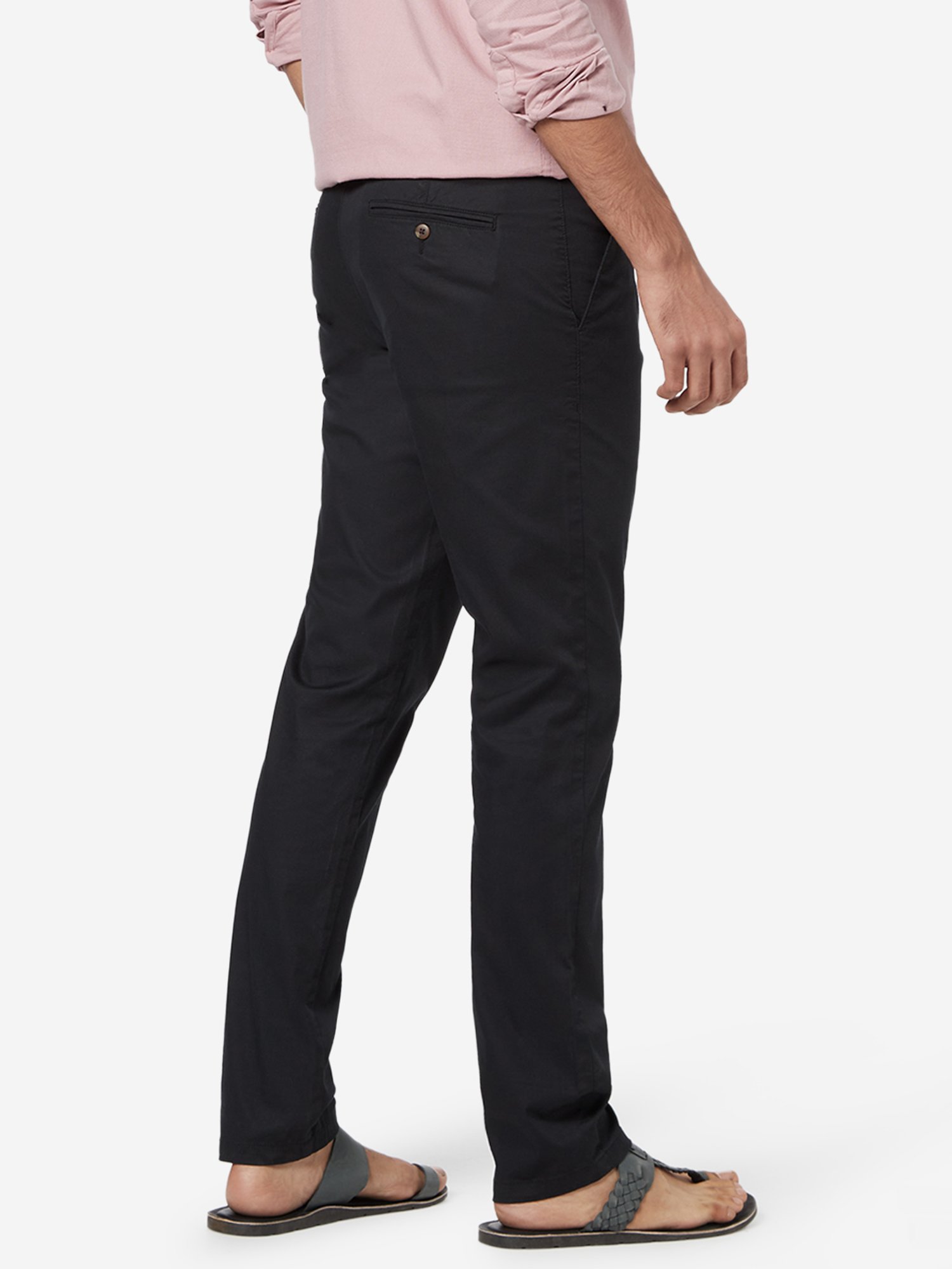 Buy Black Solid Cotton Lycra Chino Pant for Men Online India  tbase