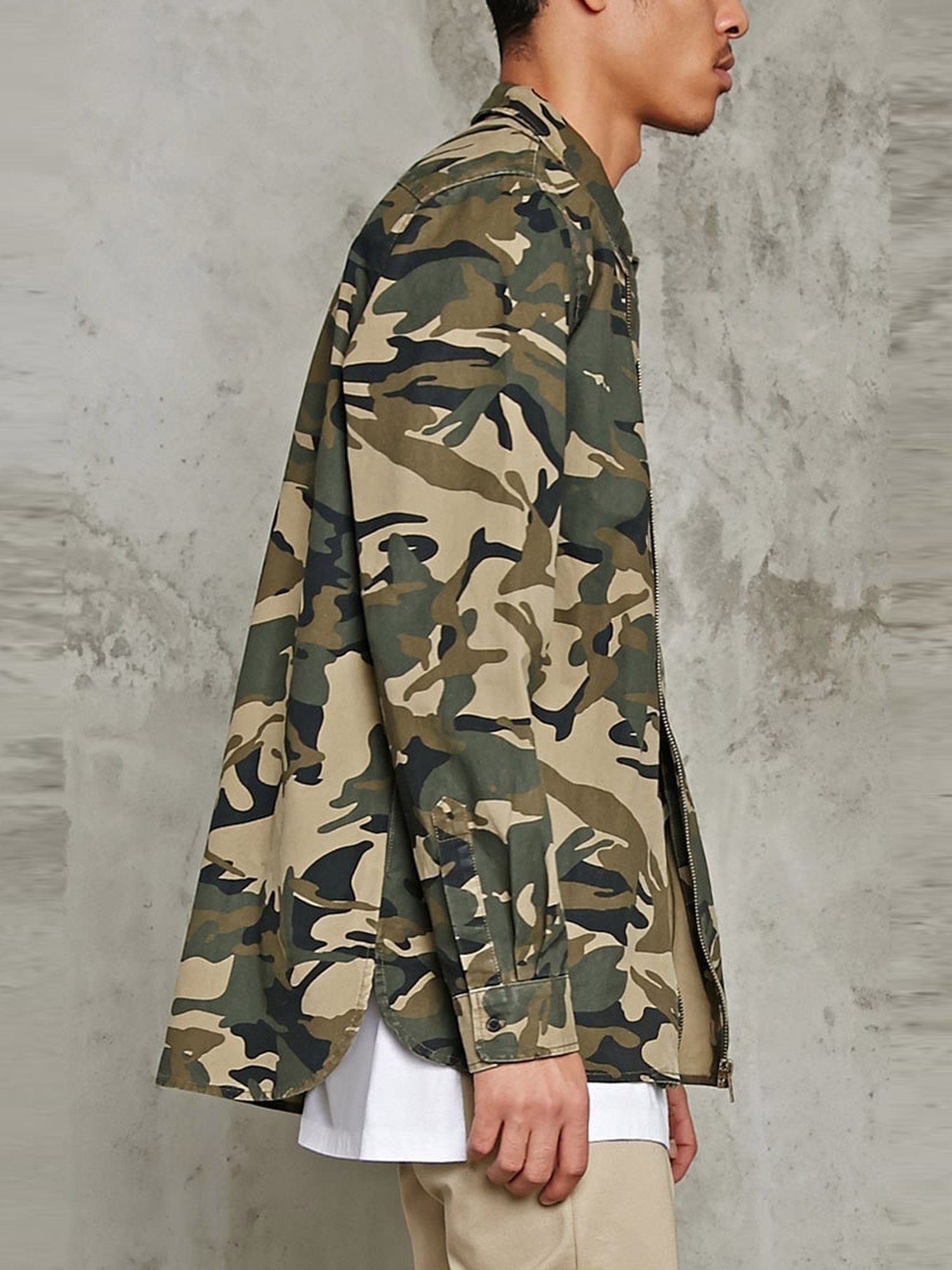 camouflage shirt jacket