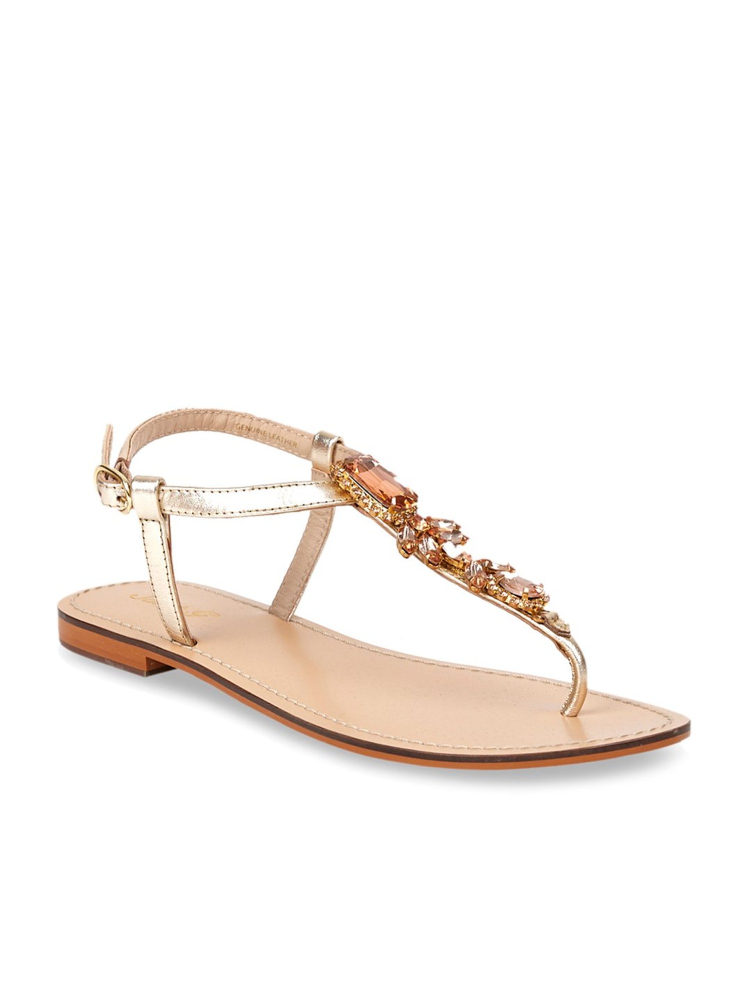 Gucci Gold/Taupe Anita Metallic Leather and Suede Flat Thong Sandals Size  4.5 | eBay