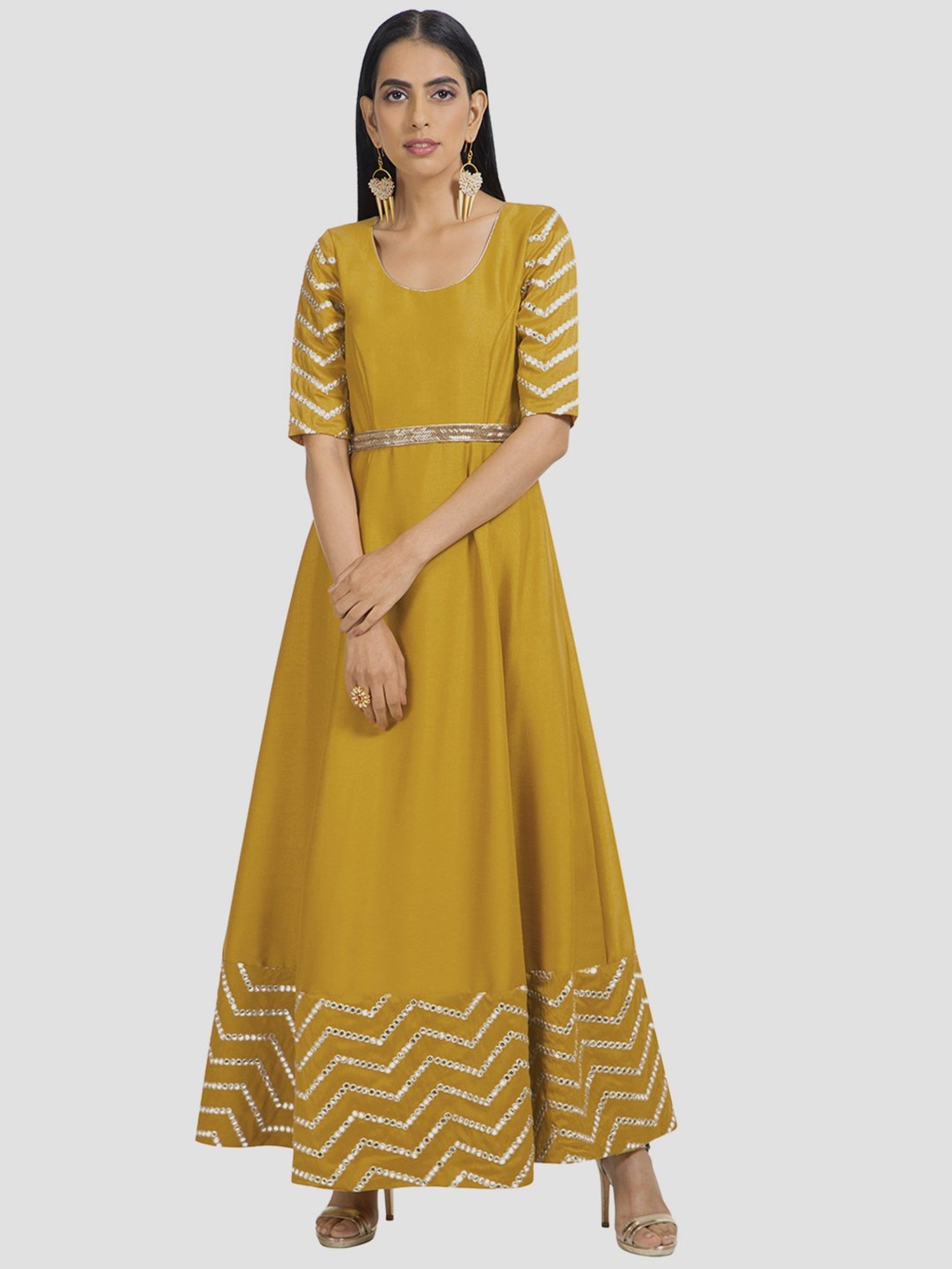 indya mustard yellow kurta