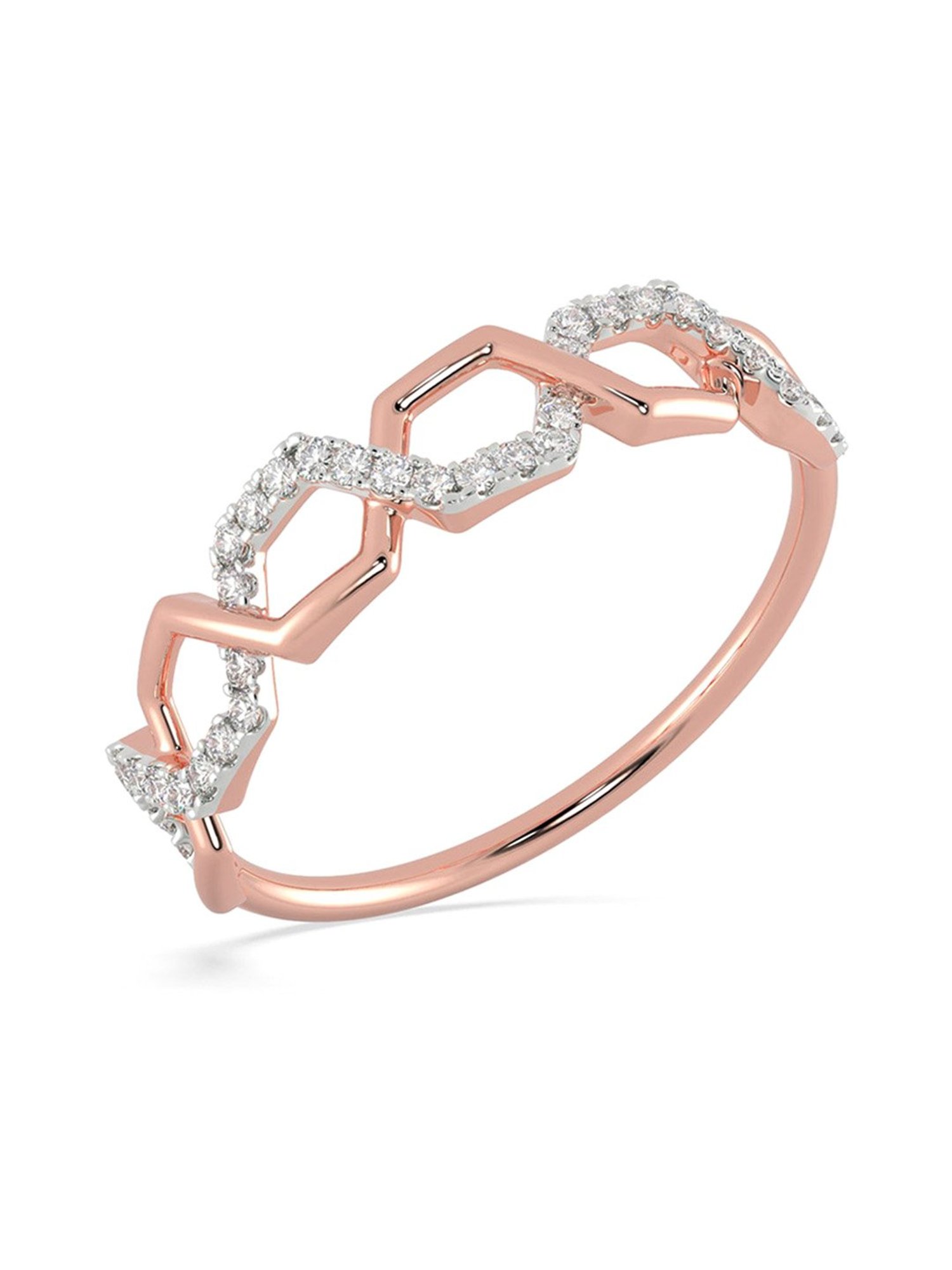 ChenFeng Rose gold ring Grown Halo Engagement Ring For Women Ideal Engagement  Ring (6) | Amazon.com