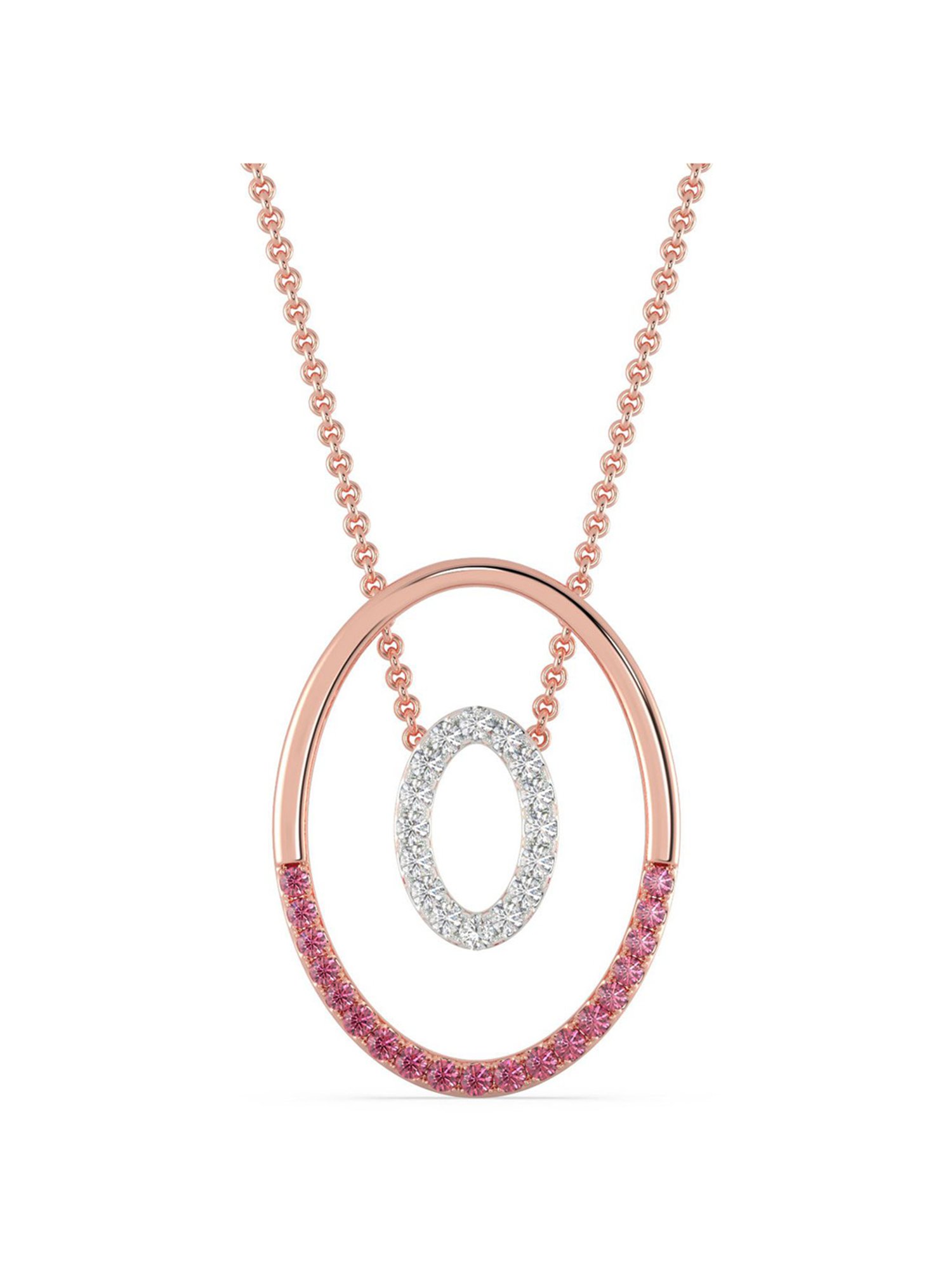 Buy Malabar Gold and Diamonds 18k Rose Gold Diamond Pendant