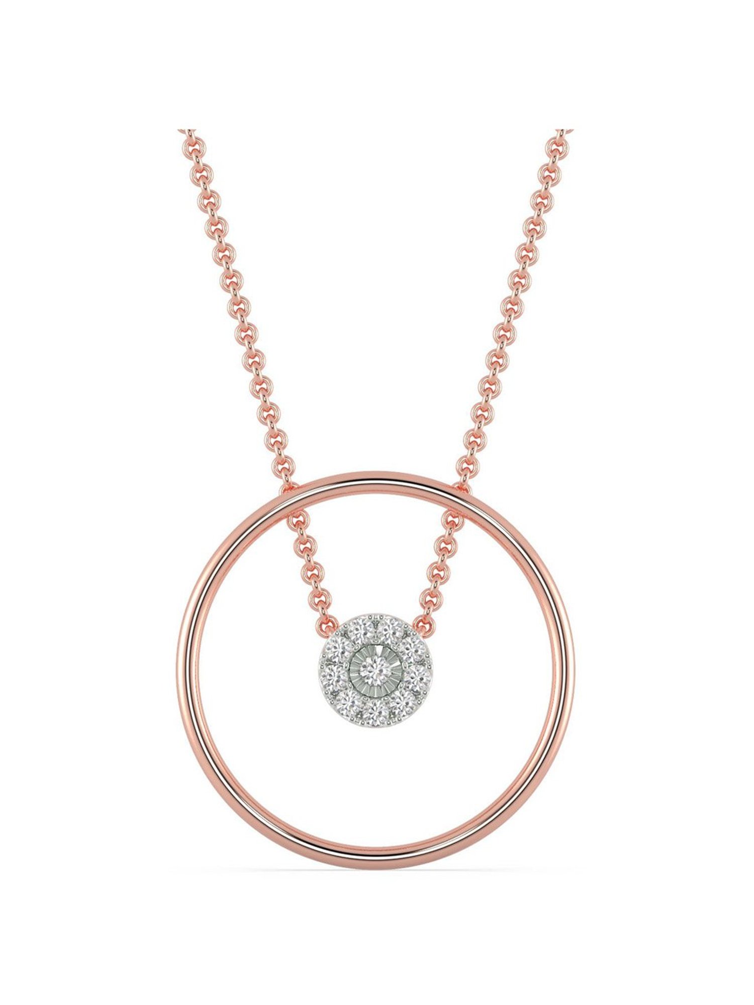 Buy Empress Queen Fine Line Diamond Necklace Online | CaratLane